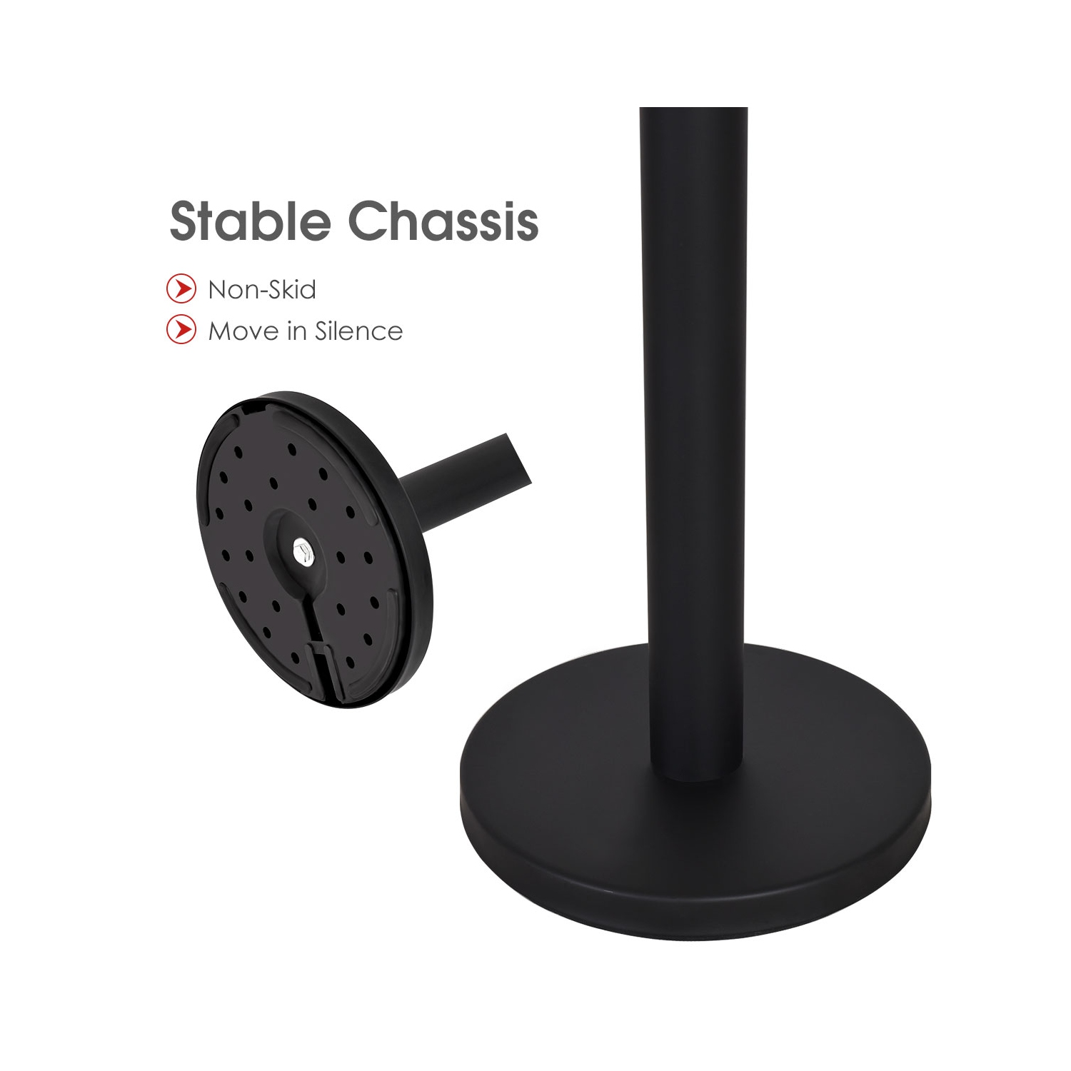 Costway 6Pcs Black Stanchion Posts Queue Pole Retractable Belt Crowd Control Barrier