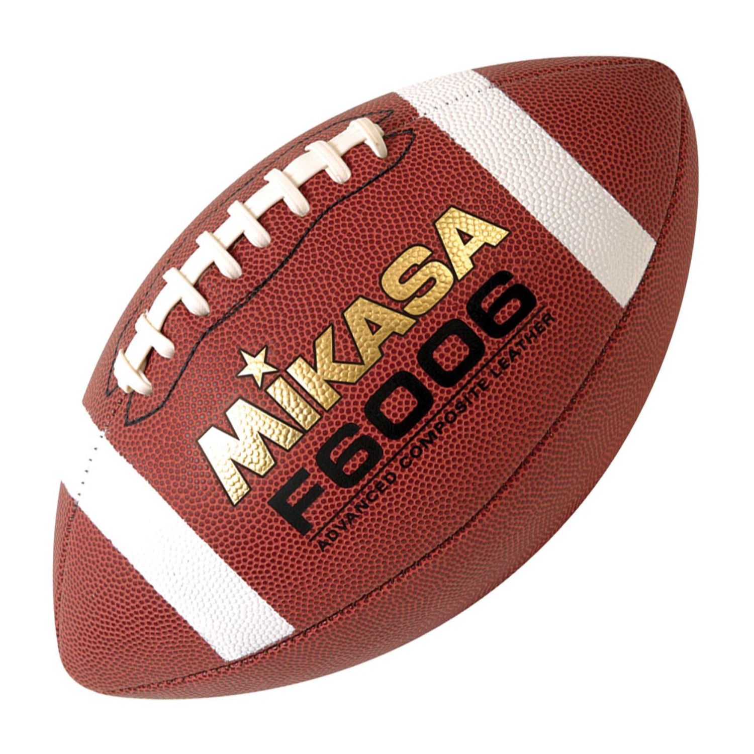 Mikasa F6006 Ballon de Football en Cuir Composite - Revêtement Avancé & Lacets Double à Fermeture, Taille Jr 6