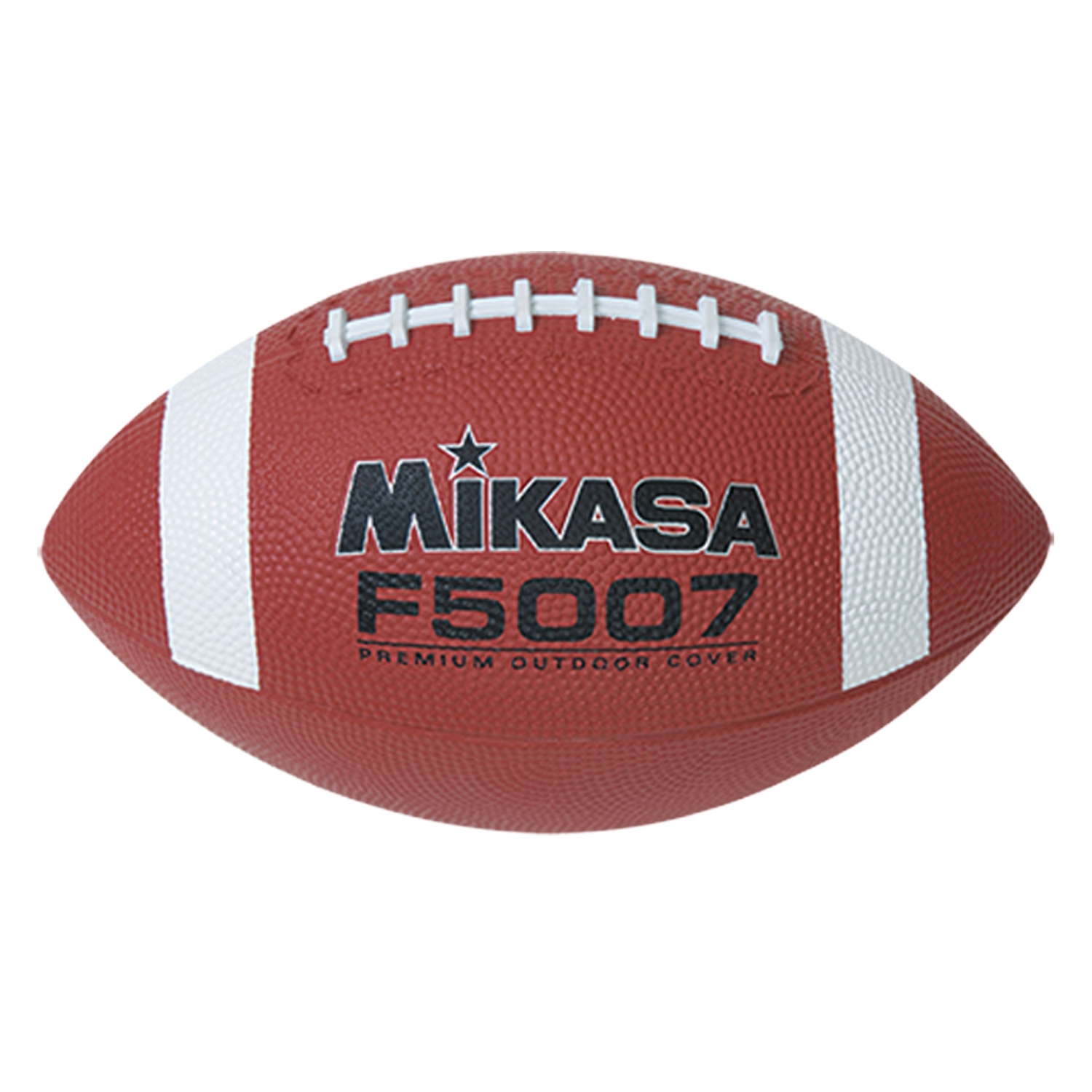 Ballon de football en caoutchouc de qualité supérieure Mikasa F5007 - Balle à pois avec lacets moulés blancs, jeunes, taille 7