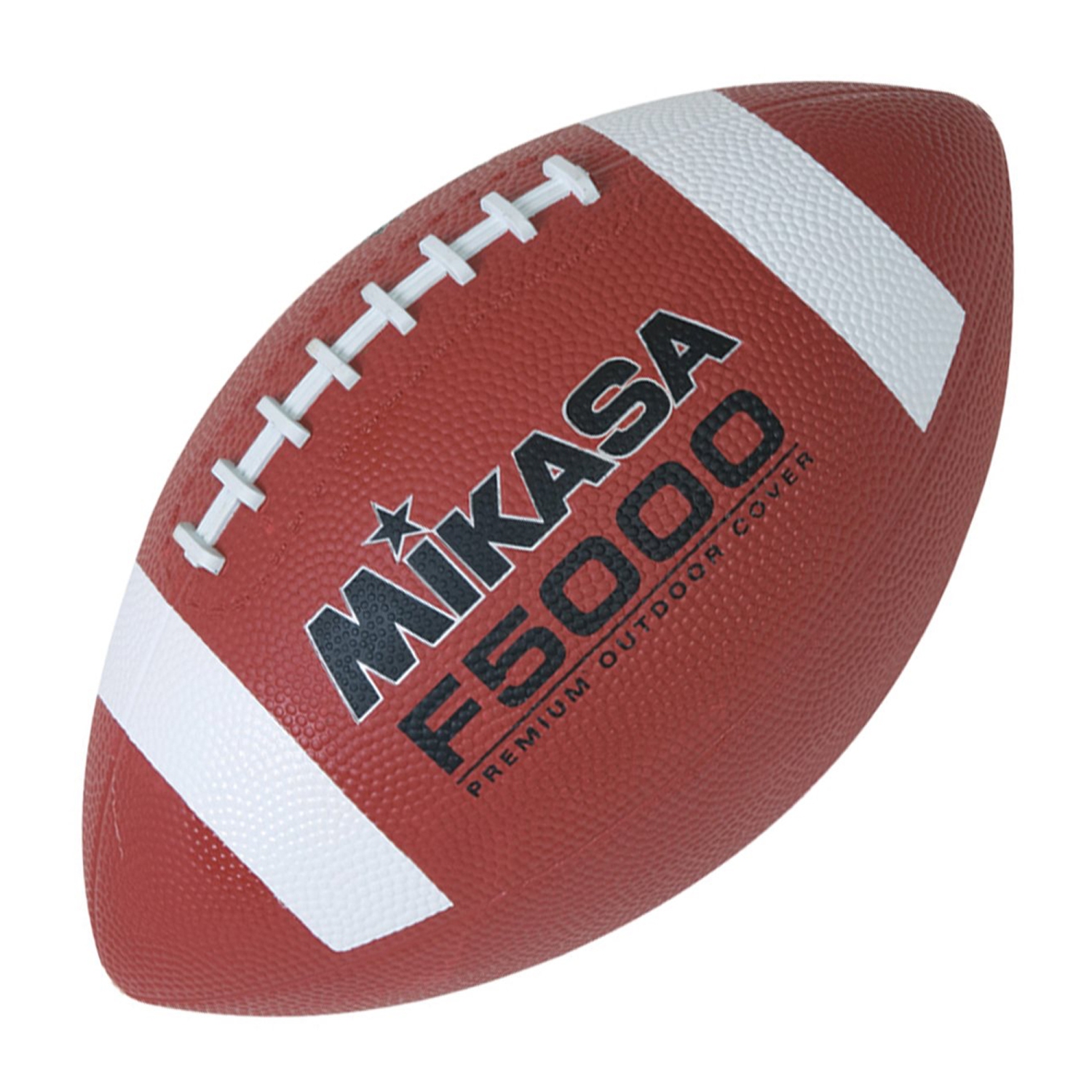 Mikasa F5000 Premium Rubber Football - Pebbly Ball with Moulded Laces, Official Size
