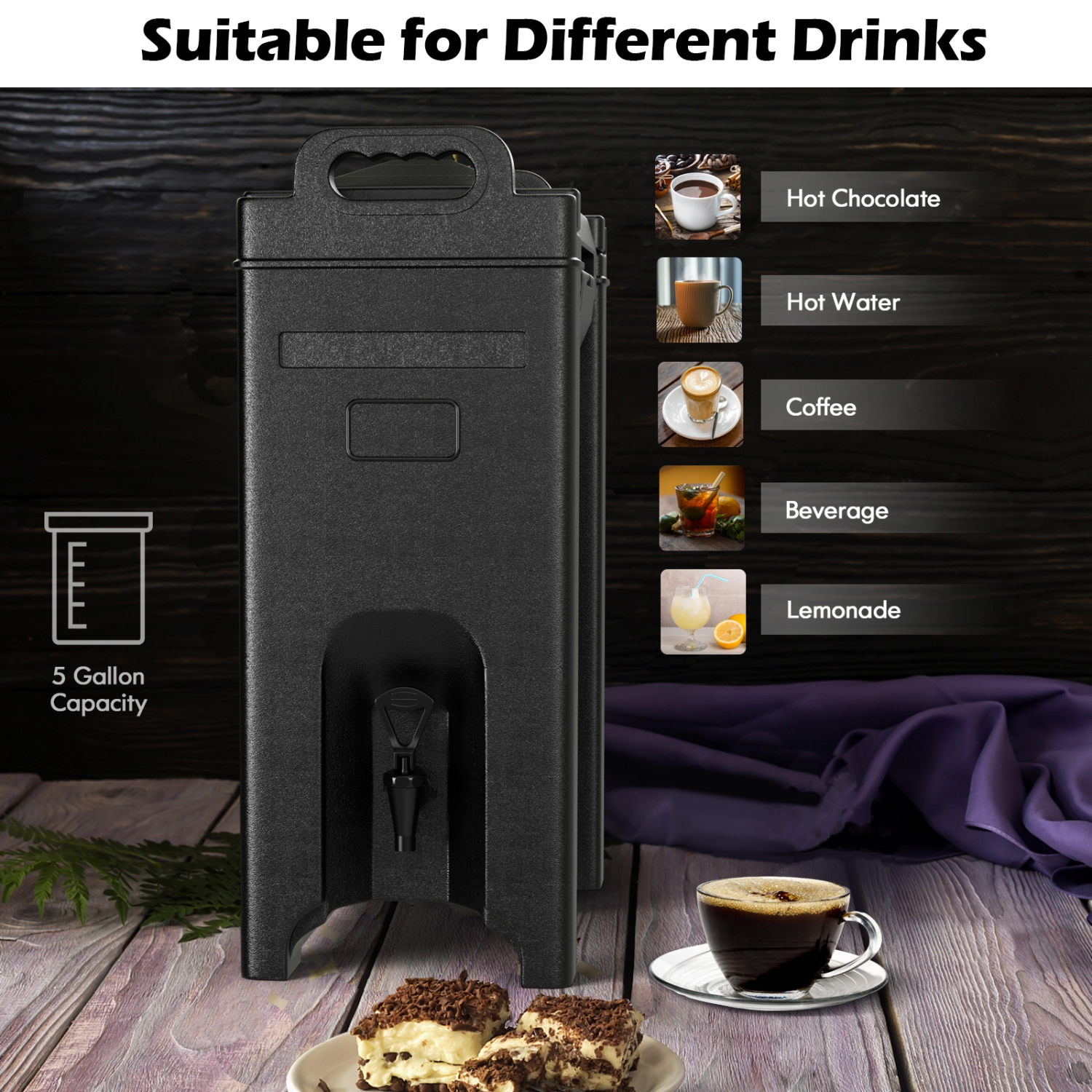 Costway Insulated Beverage Server/Dispenser 5 Gallon