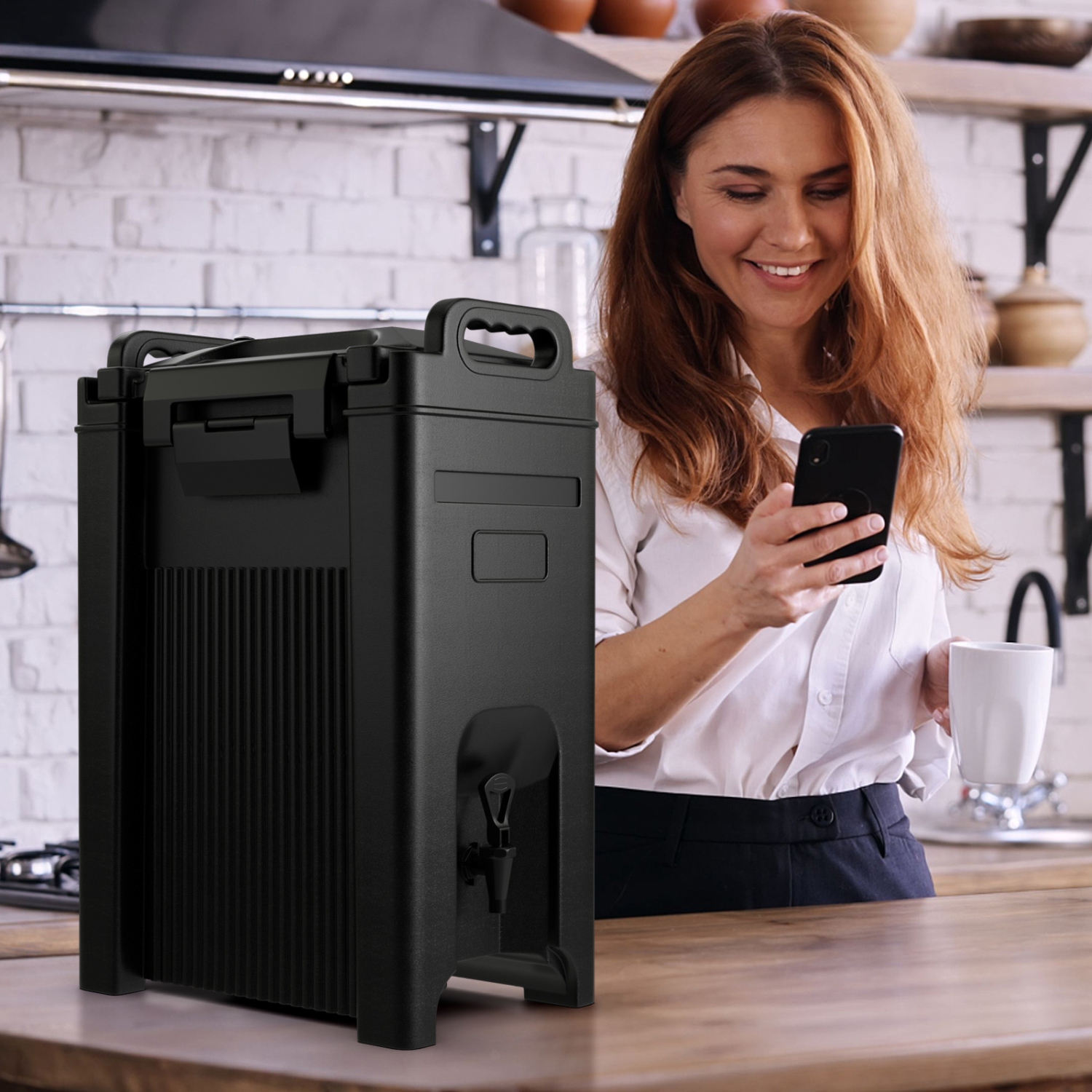 Costway Insulated Beverage Server/Dispenser 5 Gallon Hot Cold Drinks