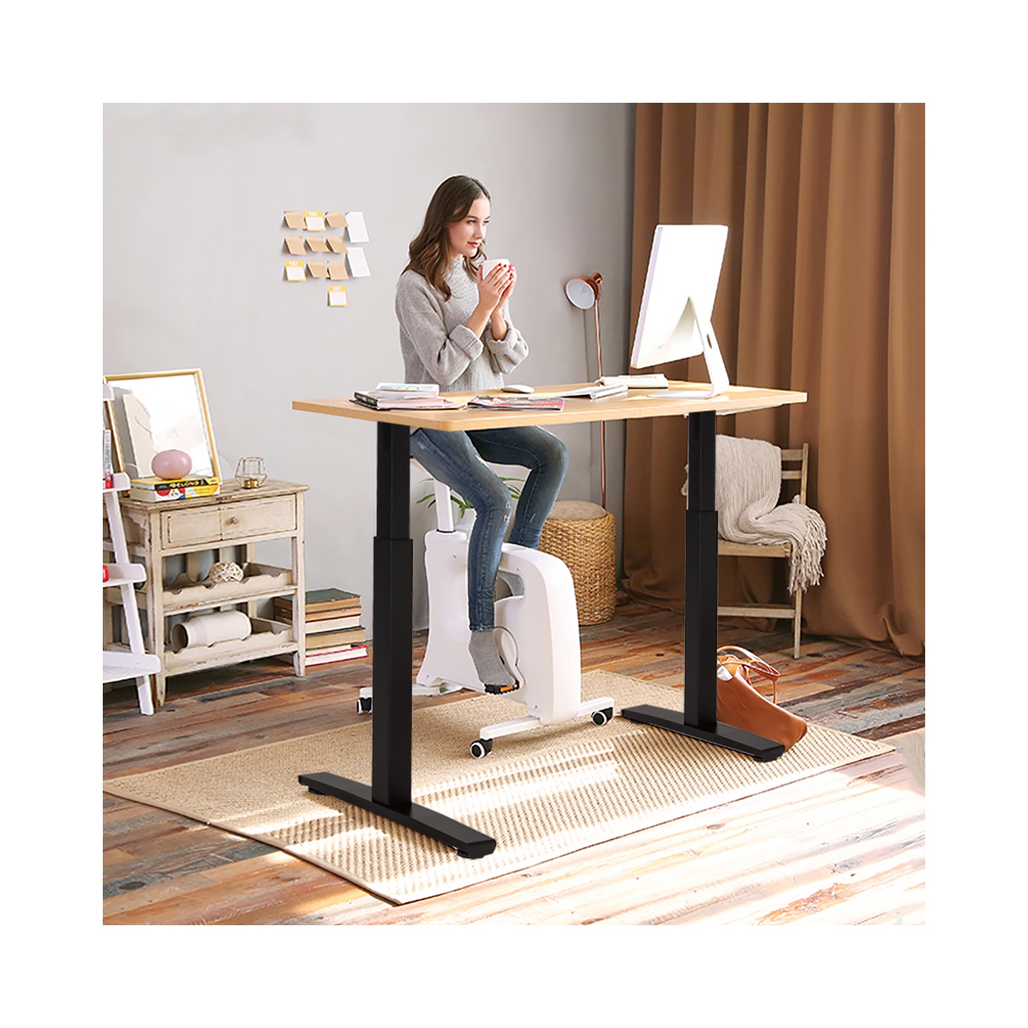 Costway Electric Stand Up Desk Frame Dual Motor Height Adjustable