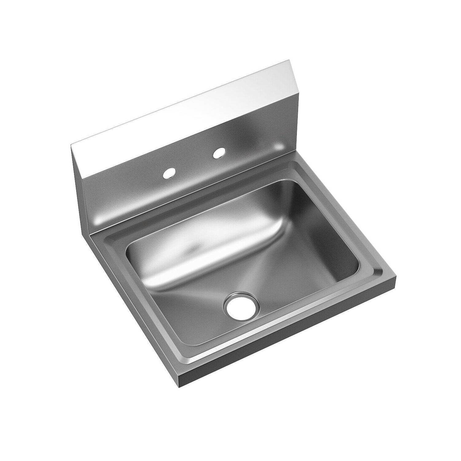 Costway Commercial Stainless Steel Wall Mount Hand Washing Wash Sink Basin with Faucet