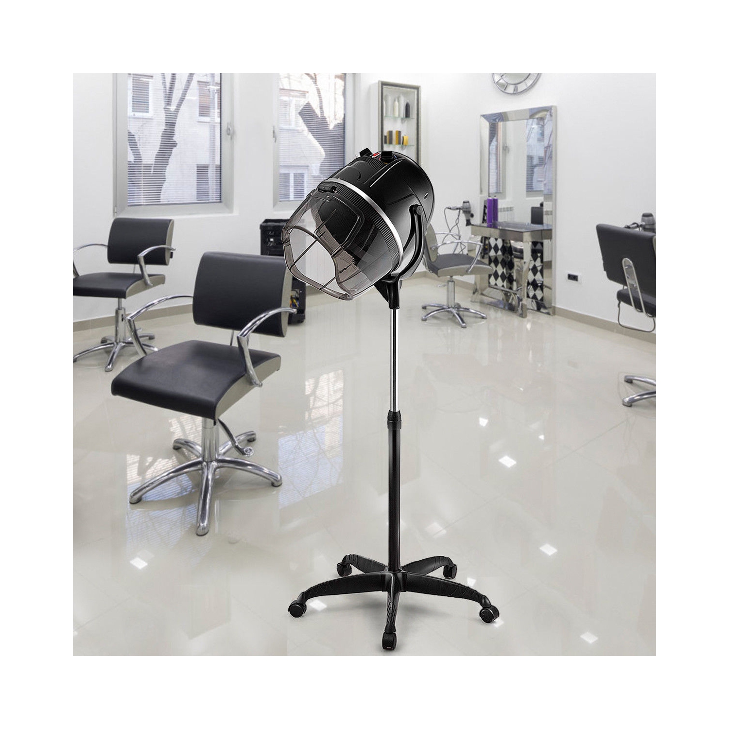 Cosway – Rouleau de base roulante pour cheveux de plancher de capot relevé réglable, séchoir à cheveux à coiffe de plancher