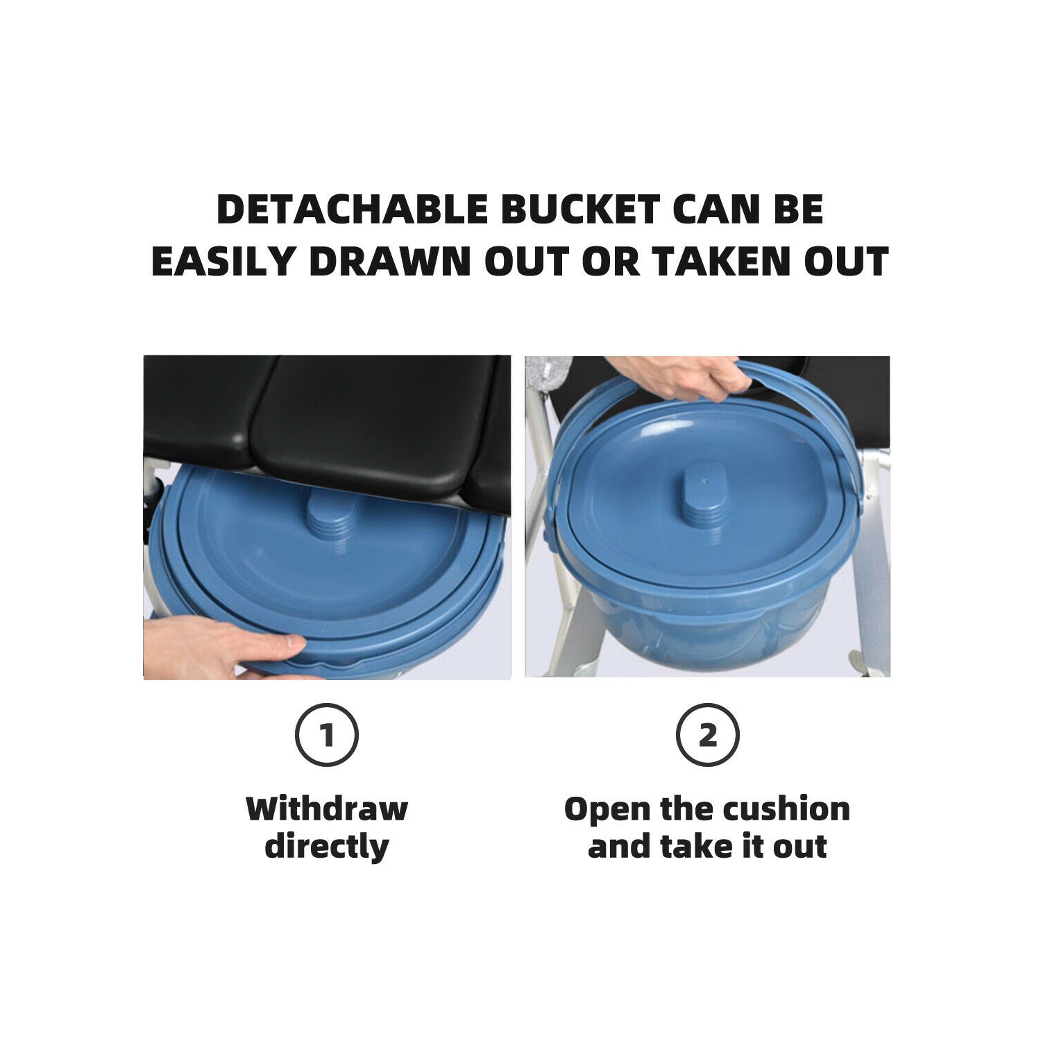 Gymax 2-in-1 Aluminum Commode/Shower Wheelchair w/ Locking Casters Adjustable Height