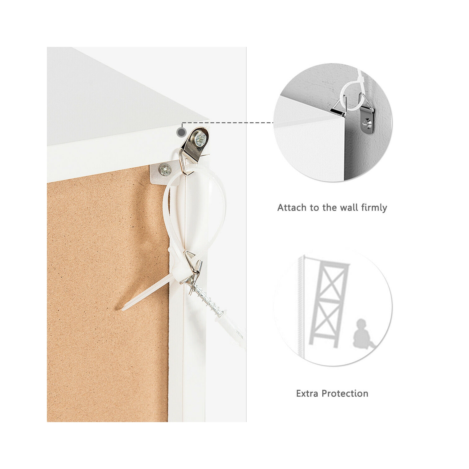 Gymax 9 Cube Bookcase Cabinet Wood Bookcase Storage Shelves Room Divider Organization