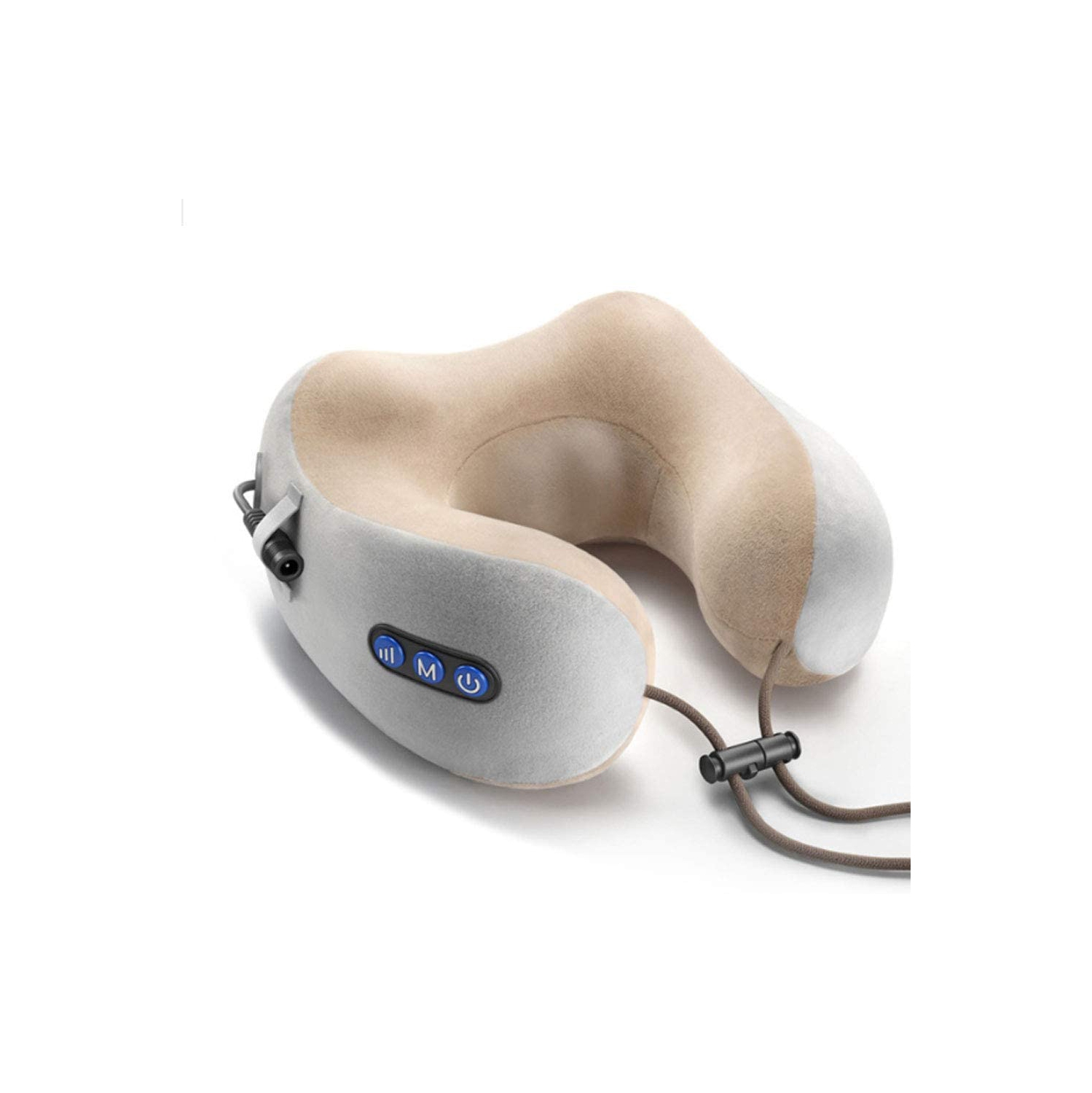 MKL U Shaped Kneading Neck Pillow Vibration Kneading Cervical Pillow Portable Waist Shoulder Electric Massage Pillow Travel U-Shaped