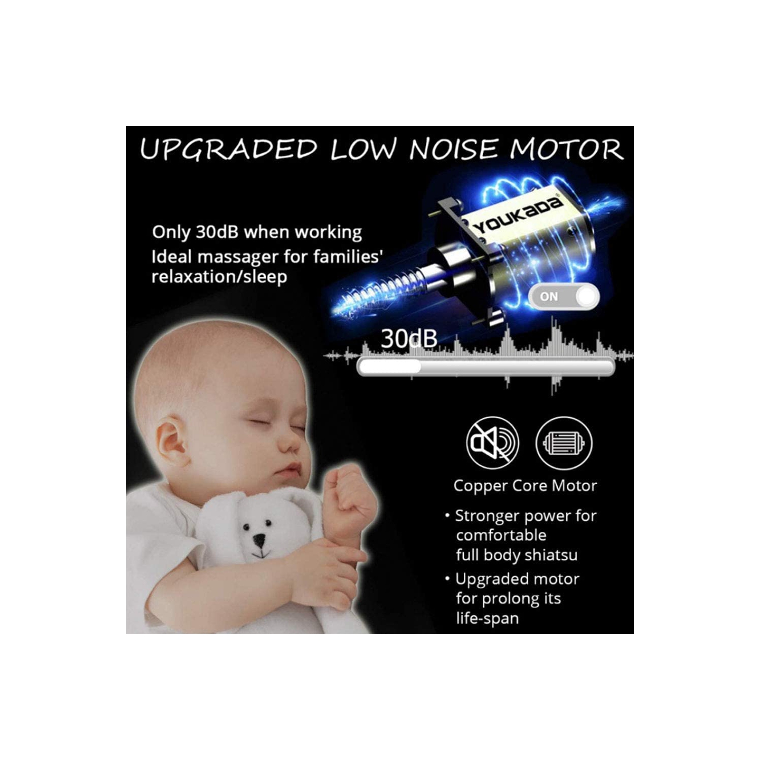 MKL U Shaped Kneading Neck Pillow Vibration Kneading Cervical Pillow Portable Waist Shoulder Electric Massage Pillow Travel U-Shaped