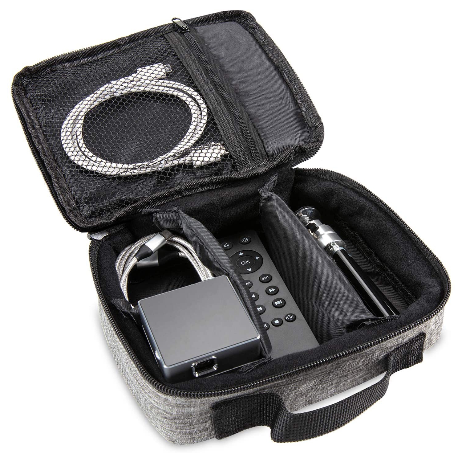 Étui pour projecteur Kodak – l’étui Kodak est également doté d’une poignée de transport et de pochettes réglables pour la personnalisation