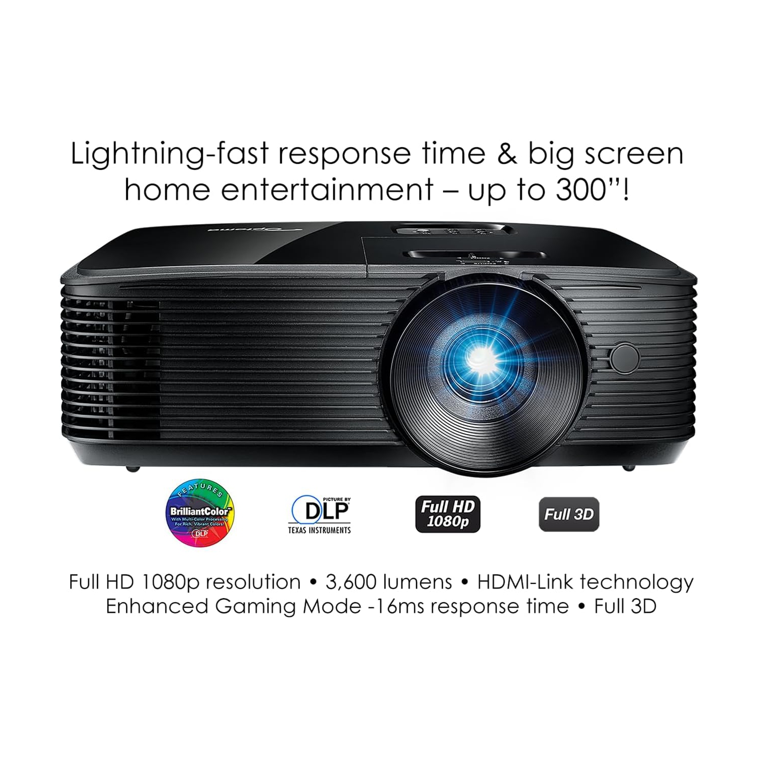 Optoma HD146X High Performance Projector for Movies & Gaming