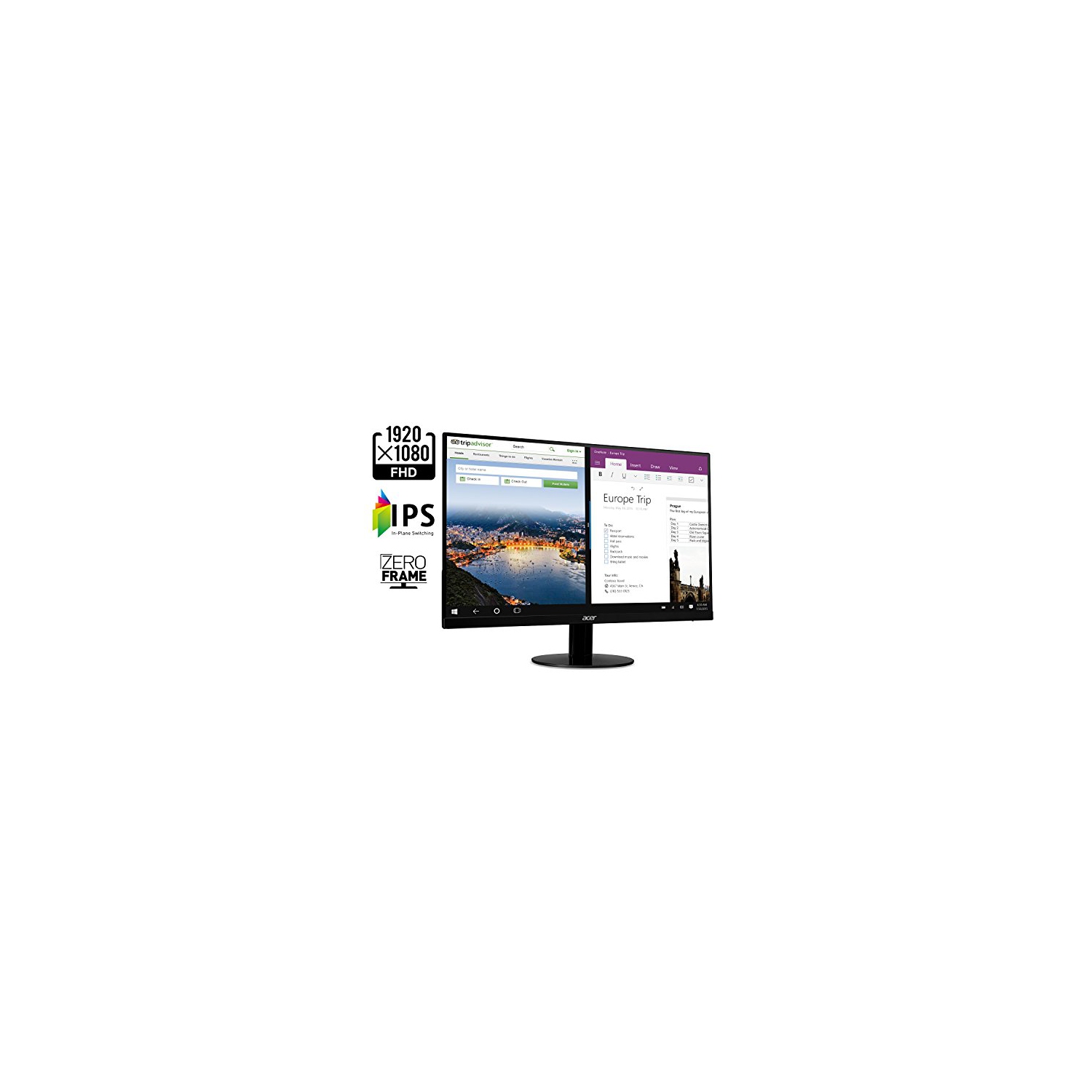 Acer SB220Q bi 21.5" Full HD IPS Ultra-Thin Zero Frame Monitor (HDMI & VGA port)
