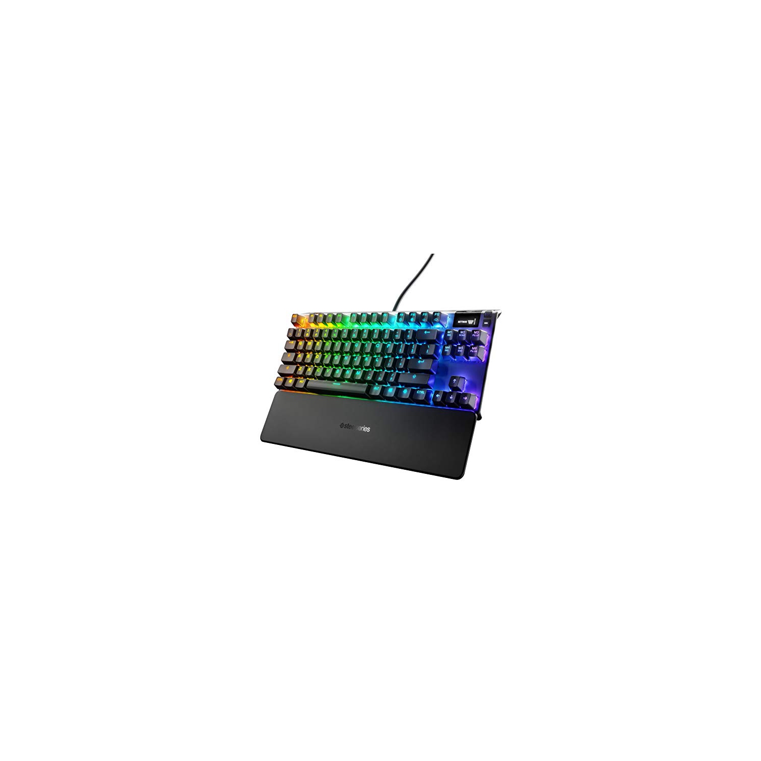 SteelSeries Apex 7 TKL Compact Mechanical Gaming Keyboard – OLED Smart Display – USB Passthrough and Media Controls –...