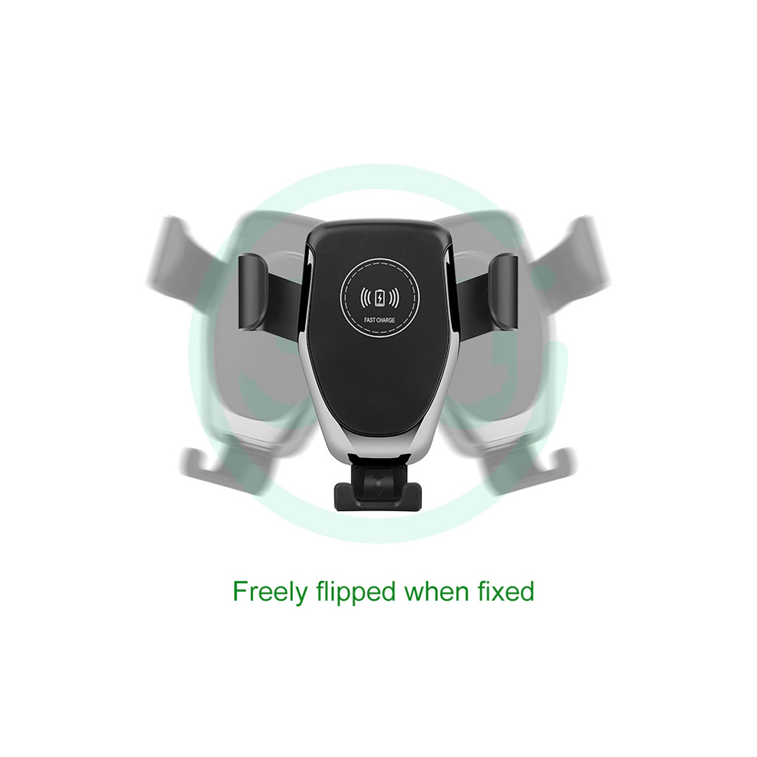 Chargeur d’auto sans fil de 15 W, support de téléphone Qi à recharge rapide pour l’auto de Quntis, support de téléphone sans fil à rotation de 360°