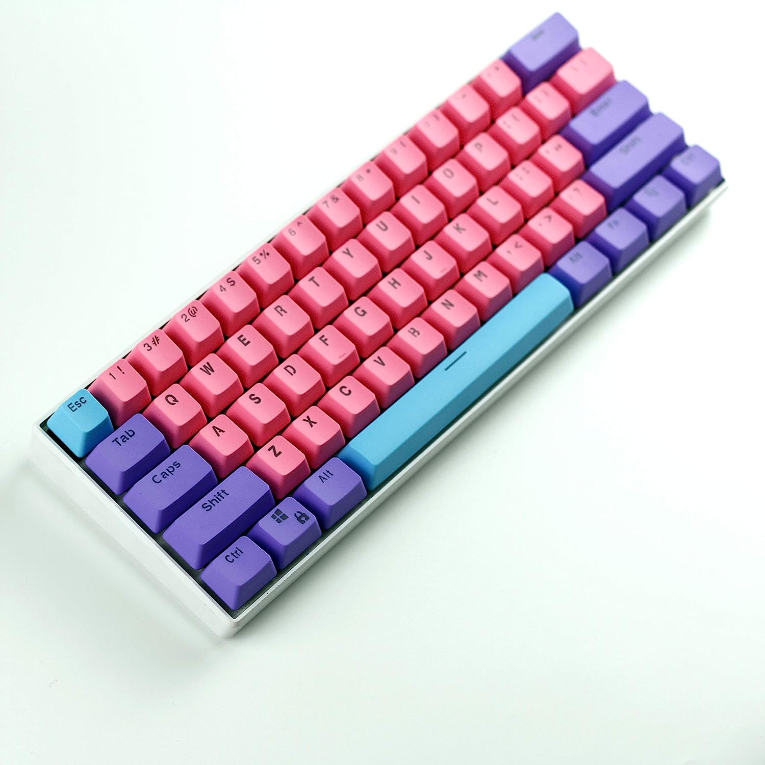 61 Key Layout OEM Profile PBT Thick Keycaps(Keycaps only) for 60% Mechanical Keyboard for Anne PRO2,Ducly one 2 Mini,RK61,GANSS ALT61,IKBC