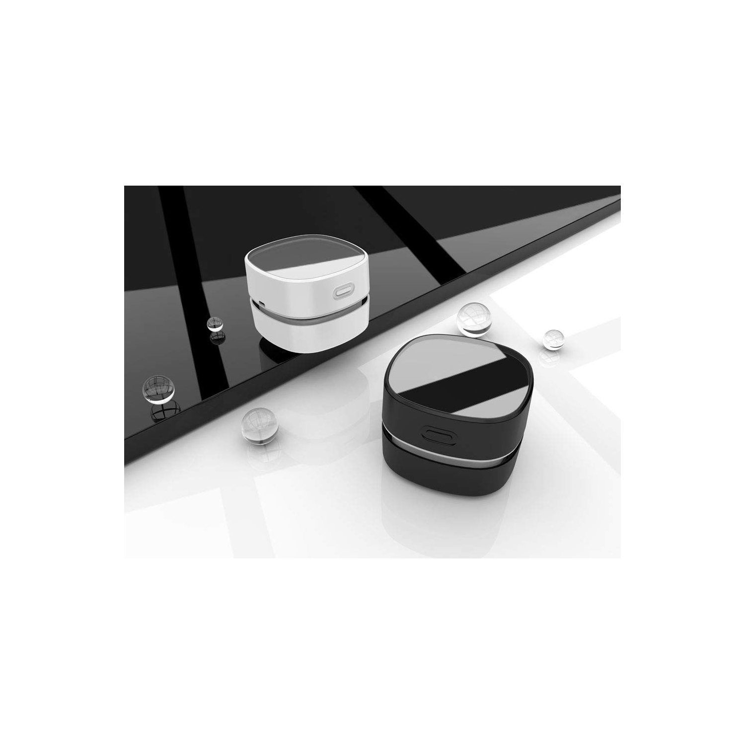 ODISTAR Desktop Vacuum Cleaner, Mini Table dust Sweeper Energy Saving,High Endurance up to 400 mins,Cordless&360º Rotatable