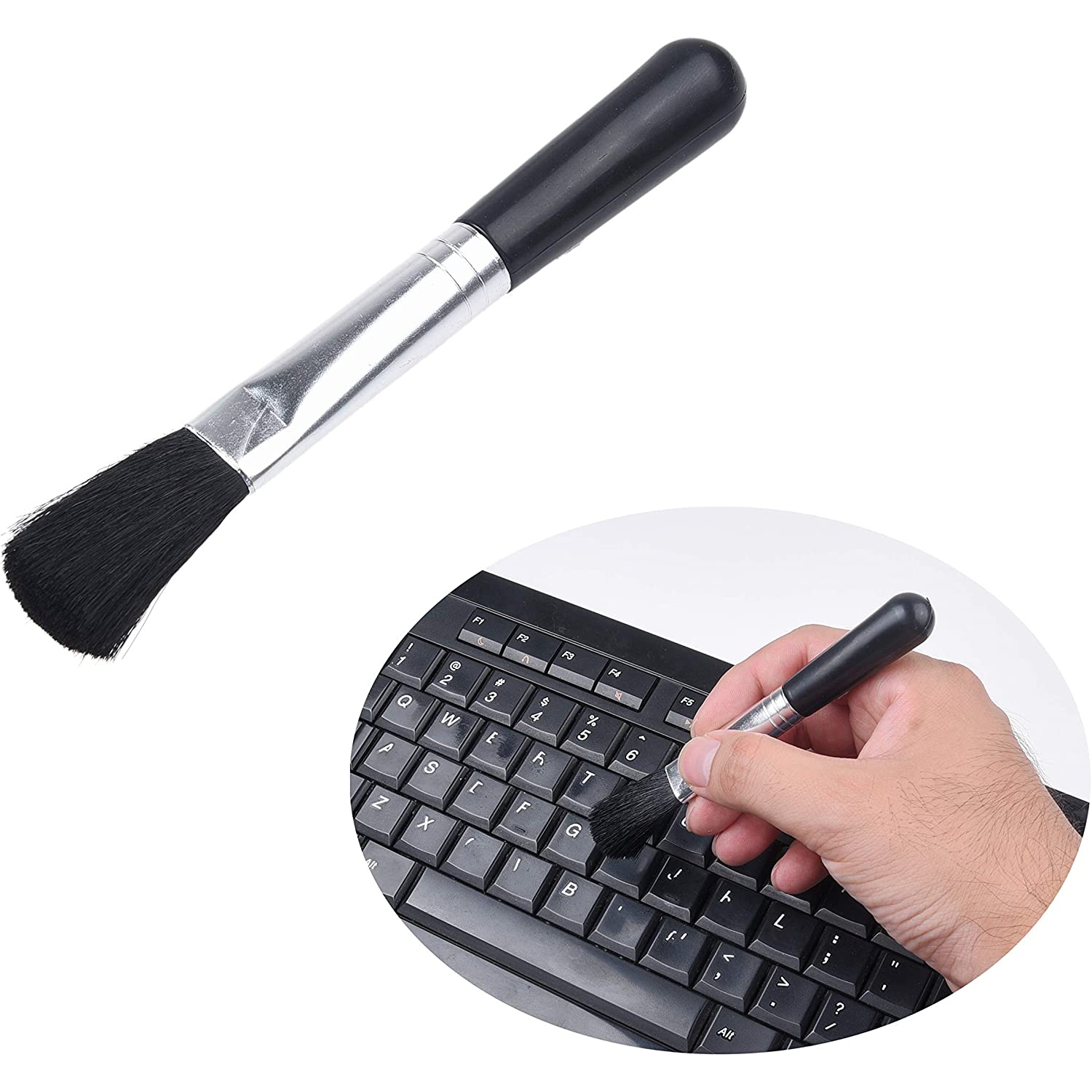 Camkix Keyboard Cleaning Kit - 1x Mini Brush, 1x Cleaning Brush, 1x Keyboard Cap Remover, 1x Air Blower and 1x Cleaning Clot