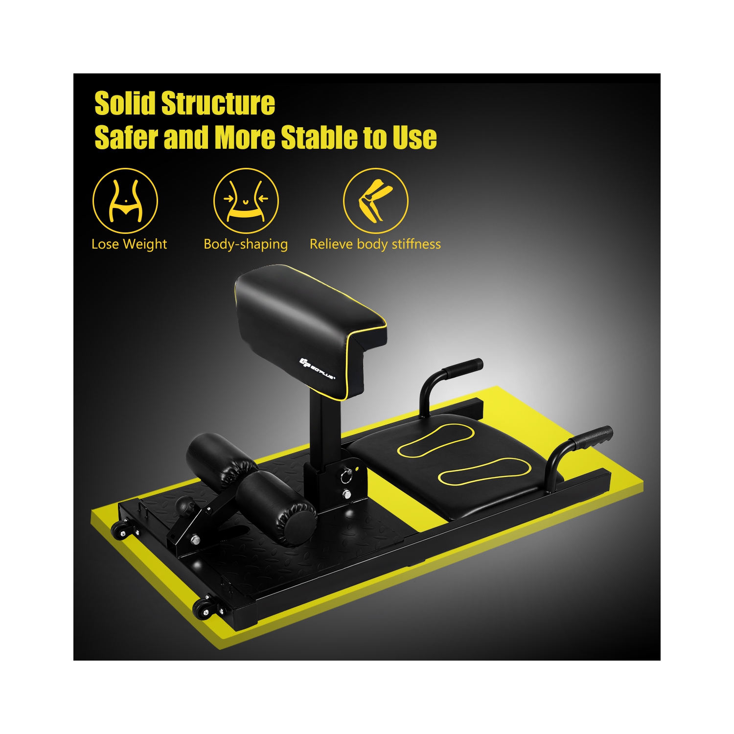 Gpolus 8-in-1 Multifunction Squat Machine Deep Sissy Squat Home Gym Fitness Ab Trainer