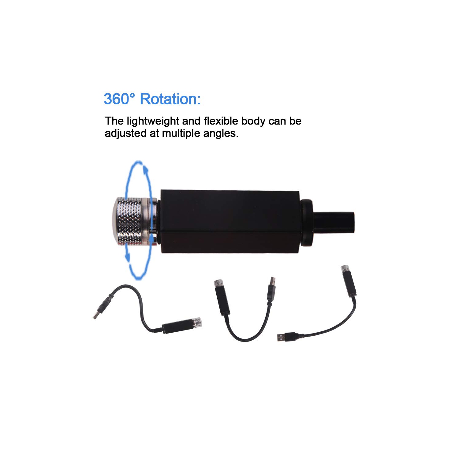 OwFeel – projecteur d’étoiles, éclairage USB romantique, plafonnier Atmosphere, voiture flexible ajustable et décoration de plafond pour la maison