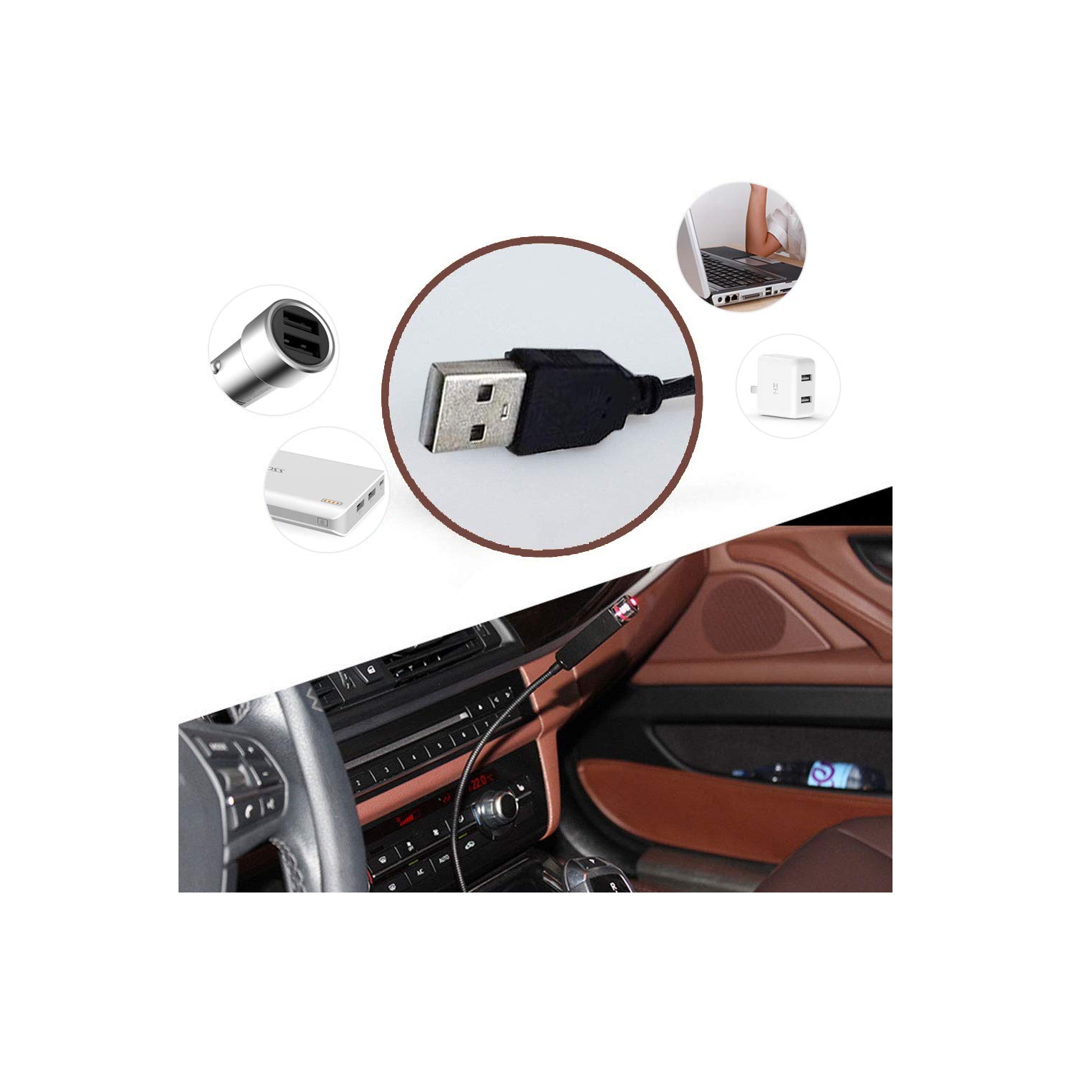 OwFeel – projecteur d’étoiles, éclairage USB romantique, plafonnier Atmosphere, voiture flexible ajustable et décoration de plafond pour la maison