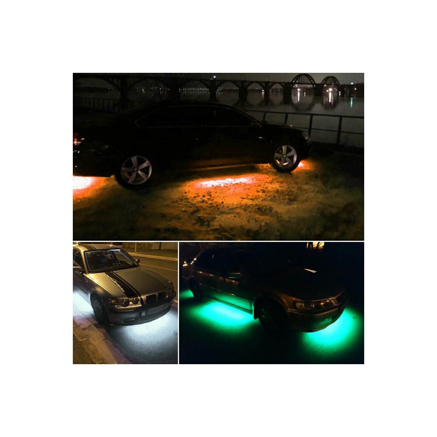 navor Underglow Ligts, Music Car LED Light Strips, Bluetooth App Control RGB Neon Strip Lights Kit with Sound Active Function