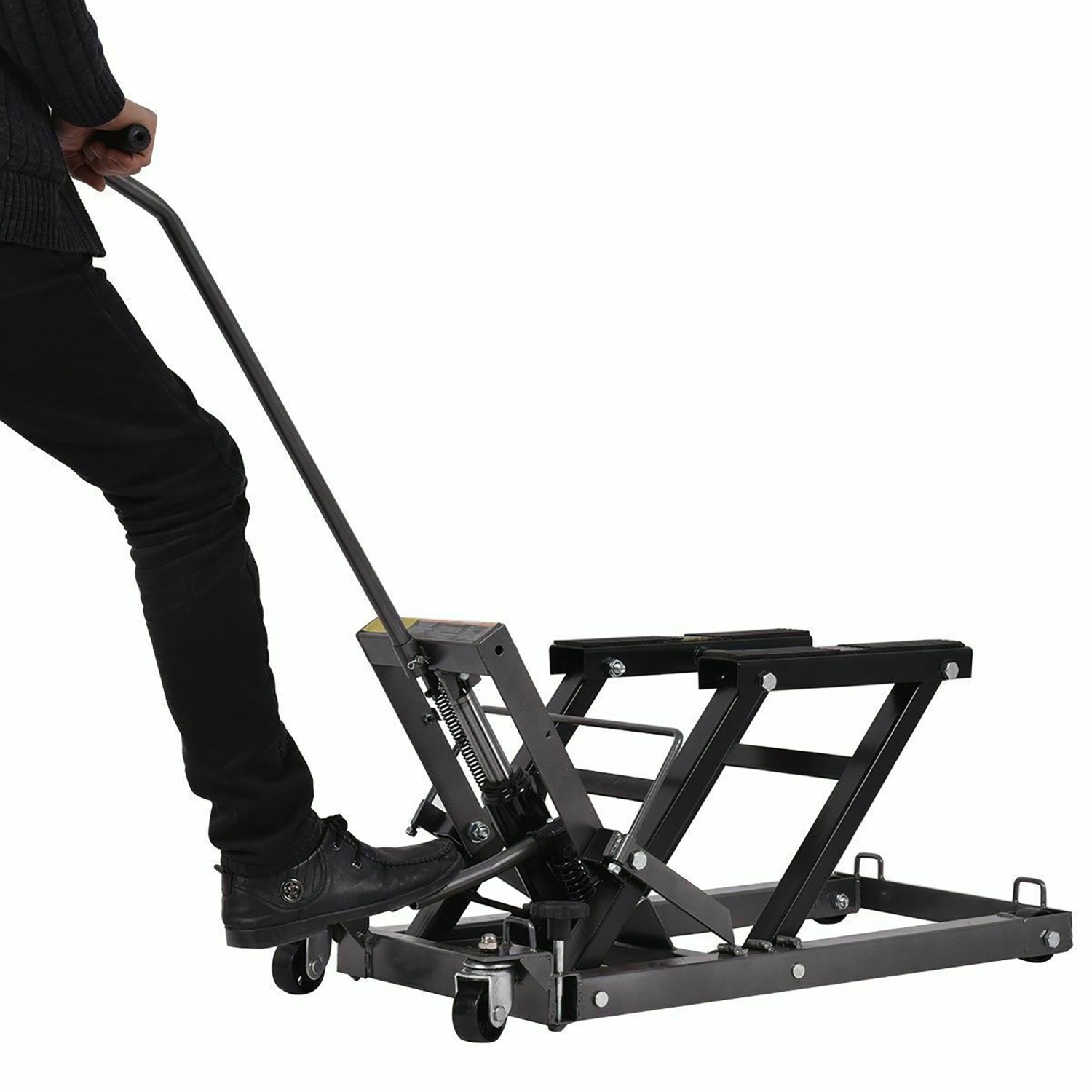 Costway Motorcycle ATV Jack Lift Stand Quad Dirt Street Bike Hoist 1500 Lbs