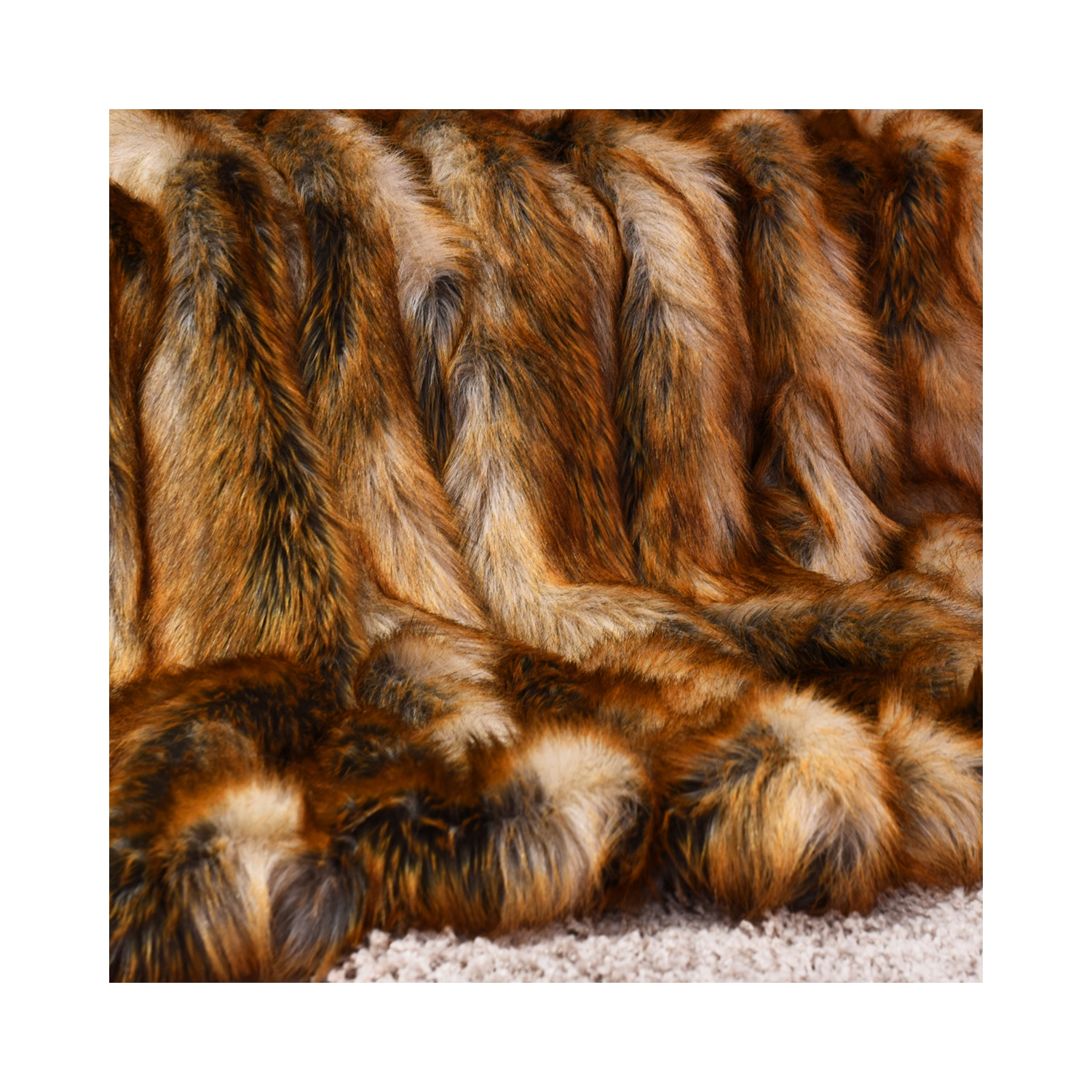 Costway Luxury Plush Faux Fur Throw Blanket Soft Warm Fluffy Bed Couch