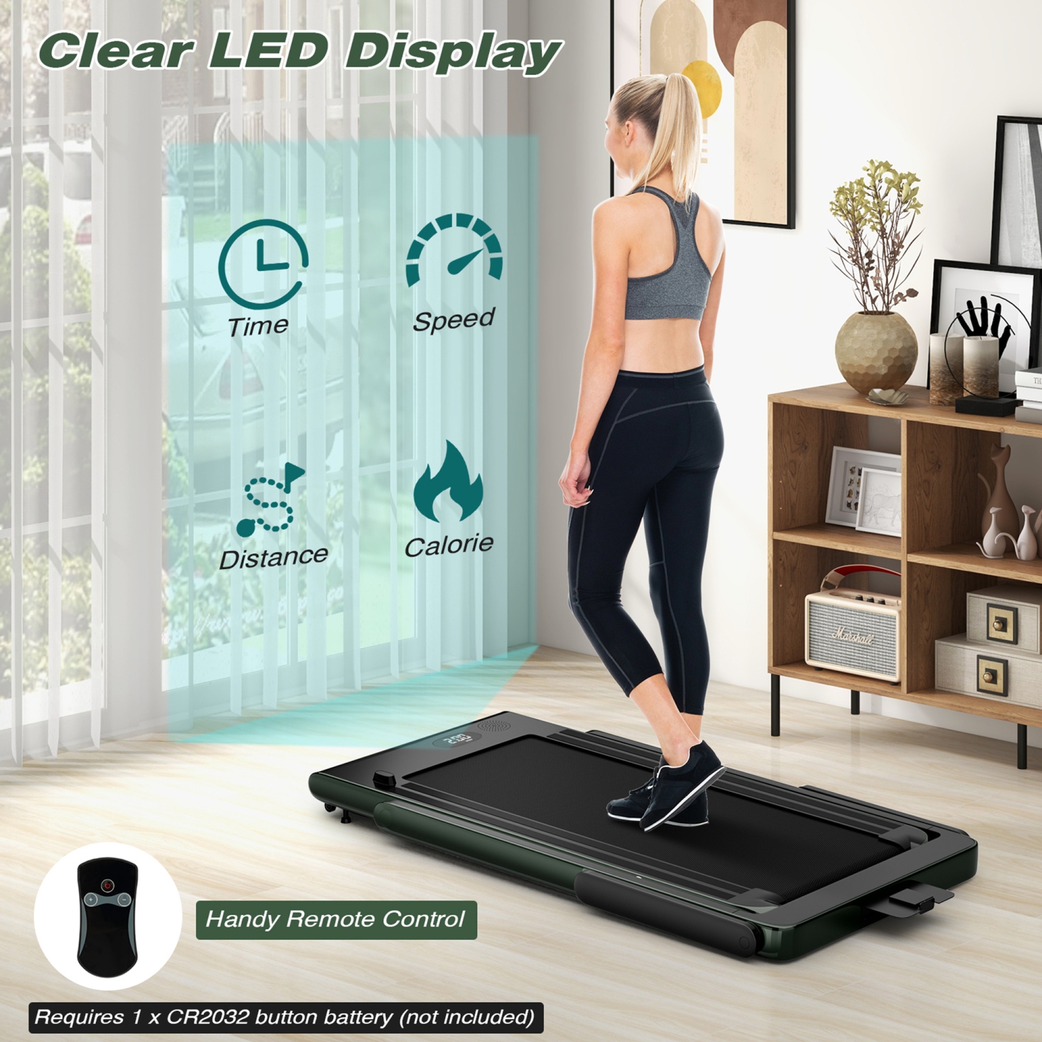 Tapis roulant motorisé pliable sous le bureau Tapis roulant électrique Télécommande APP