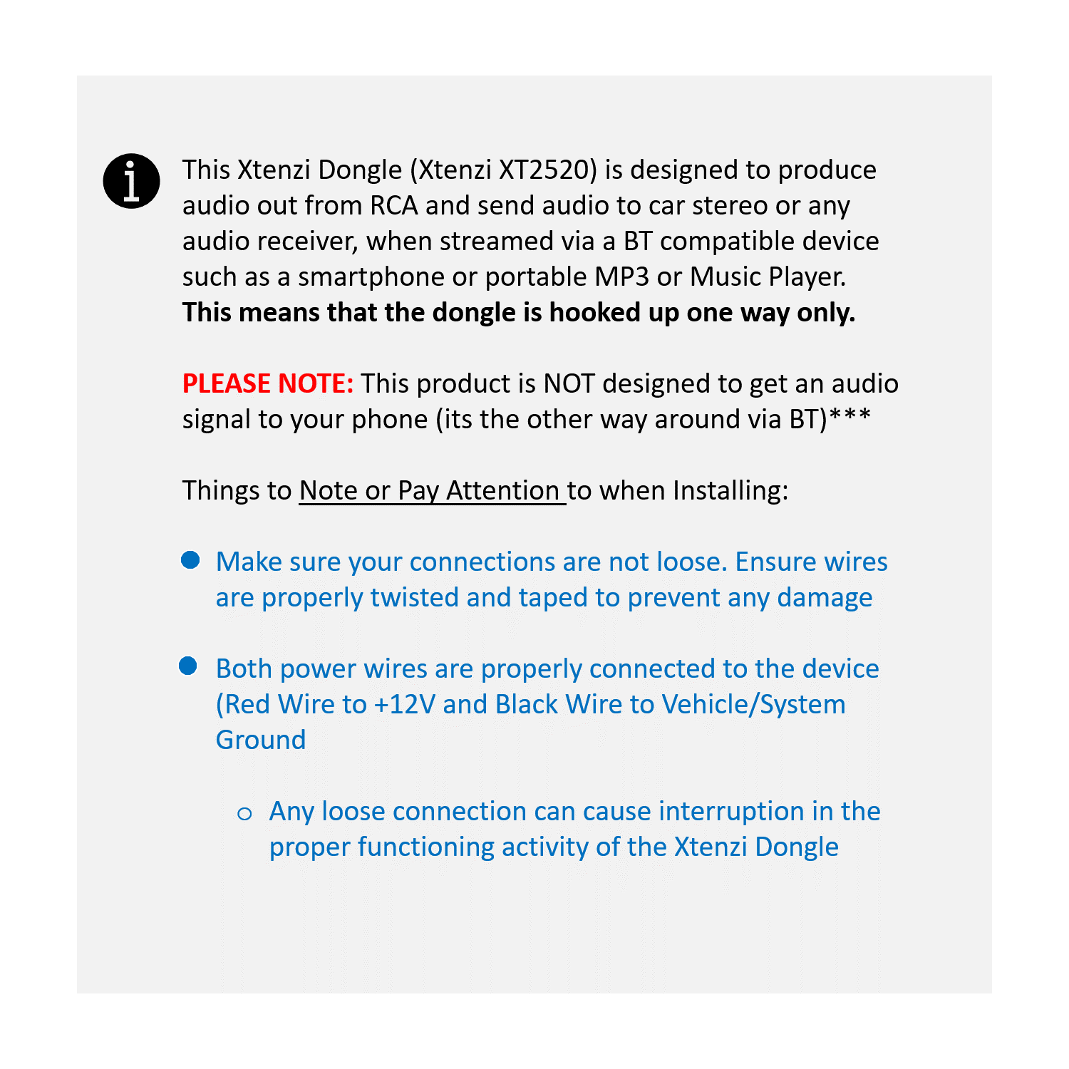 Adaptateur auxiliaire RCA sans fil de 12 V Xtenzi pour VUS de bateau stéréo de voiture