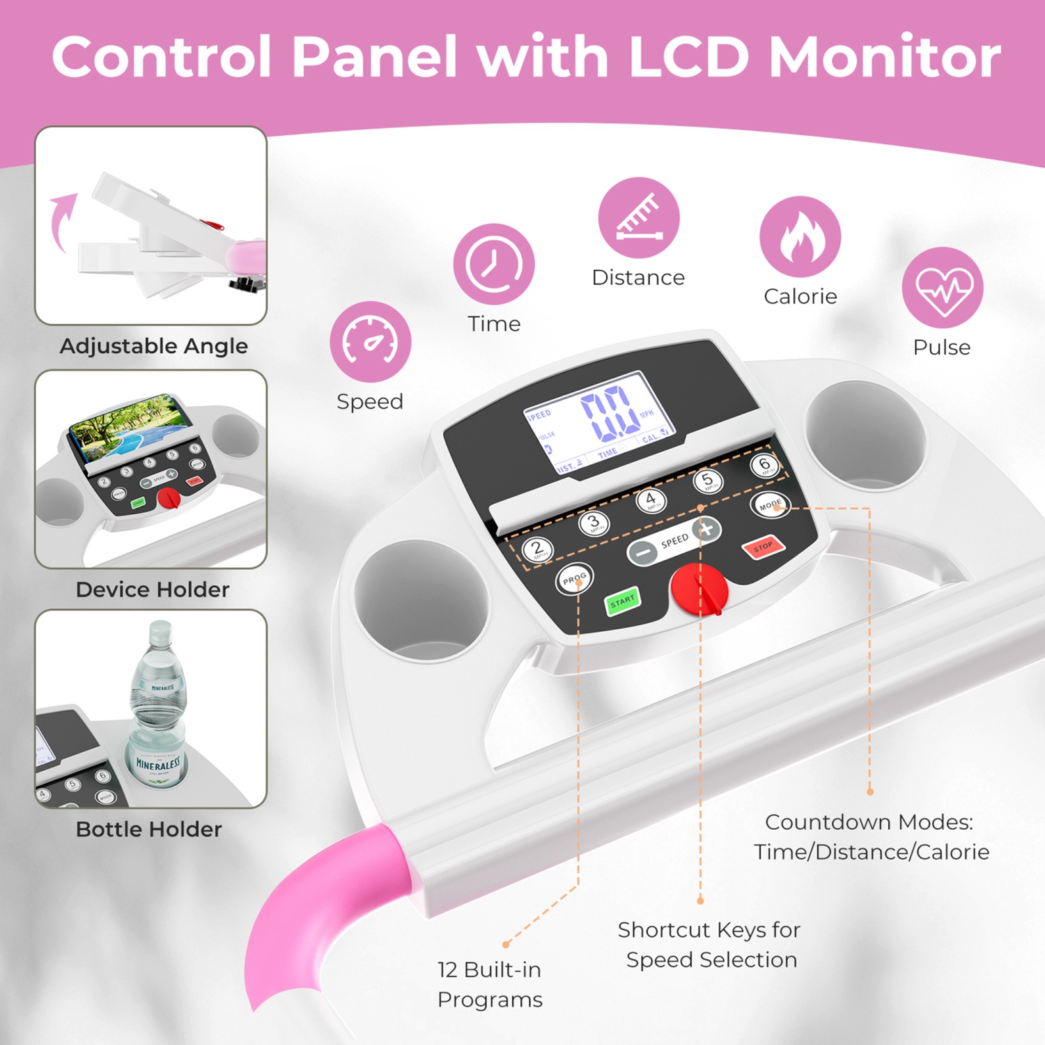 Gymax Tapis de Course Électronique Pliable 800 W