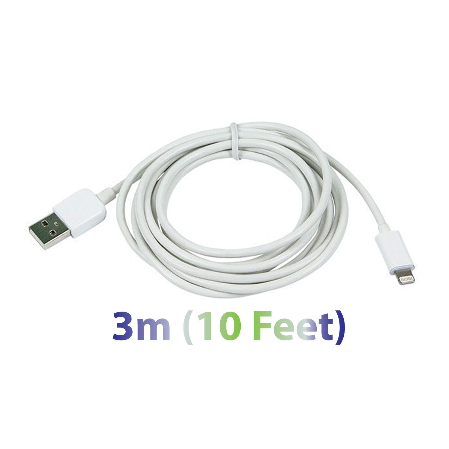Exian Lightning USB Cable White 3M