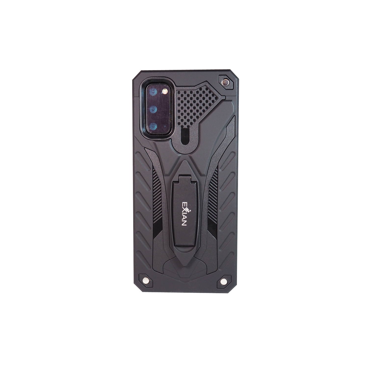 Étui Armored d’Exian avec support noir pour Galaxy S20 2020 de Samsung