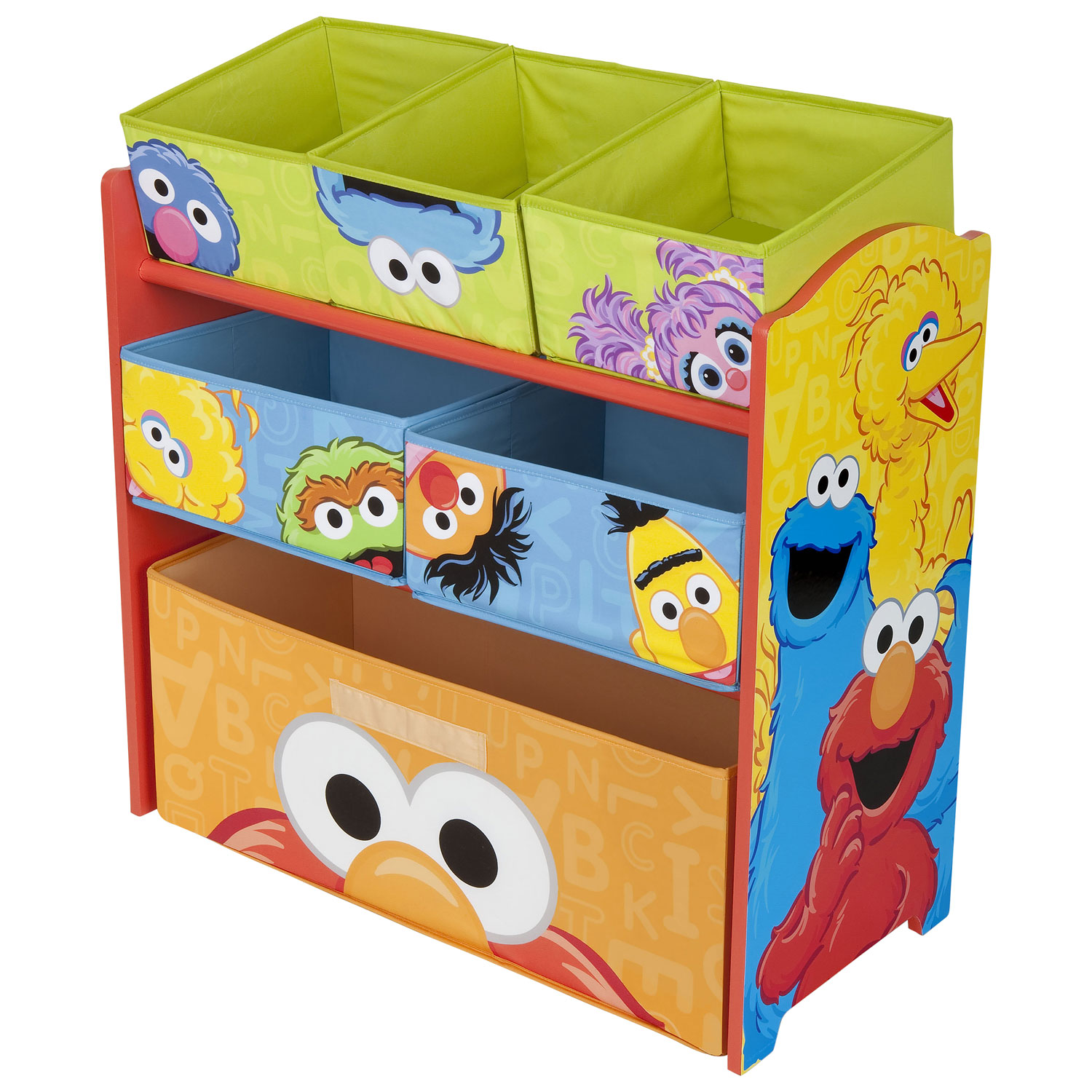 Meuble de rangement pour jouets à 6 bacs Sesame Street de Delta Children