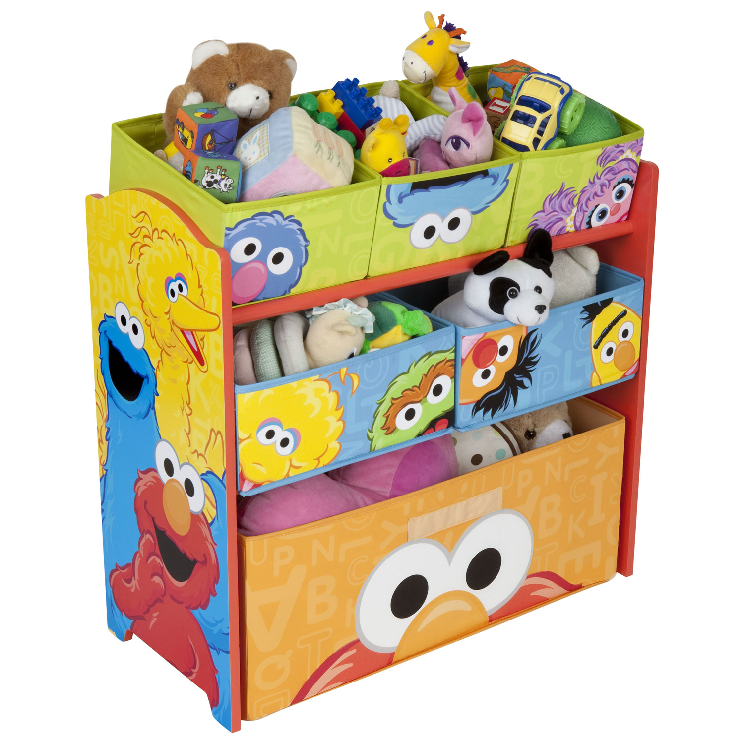 Meuble de rangement pour jouets à 6 bacs Sesame Street de Delta Children
