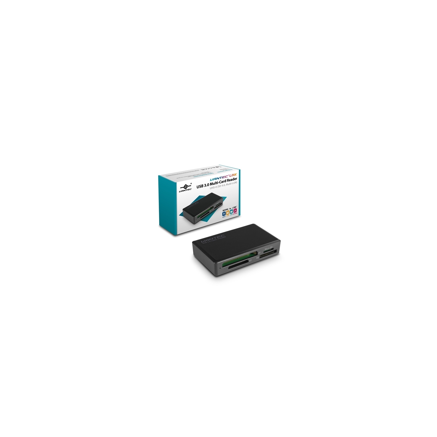 Vantec Accessory UGT-CR615 USB3.0 Multi-Card Reader UHS-II SD4.0 Multi-LUN Retail