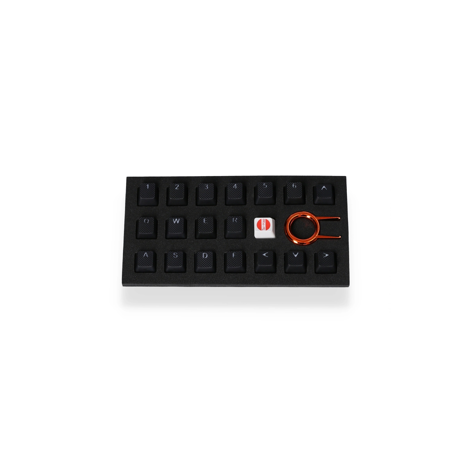 Tai-Hao Rubber Keycap set - Black - 18 pcs