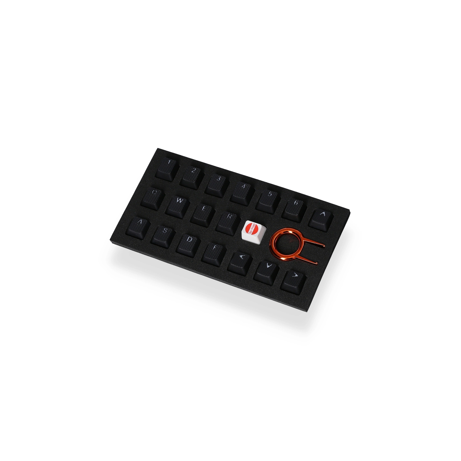 Tai-Hao Rubber Keycap set - Black - 18 pcs