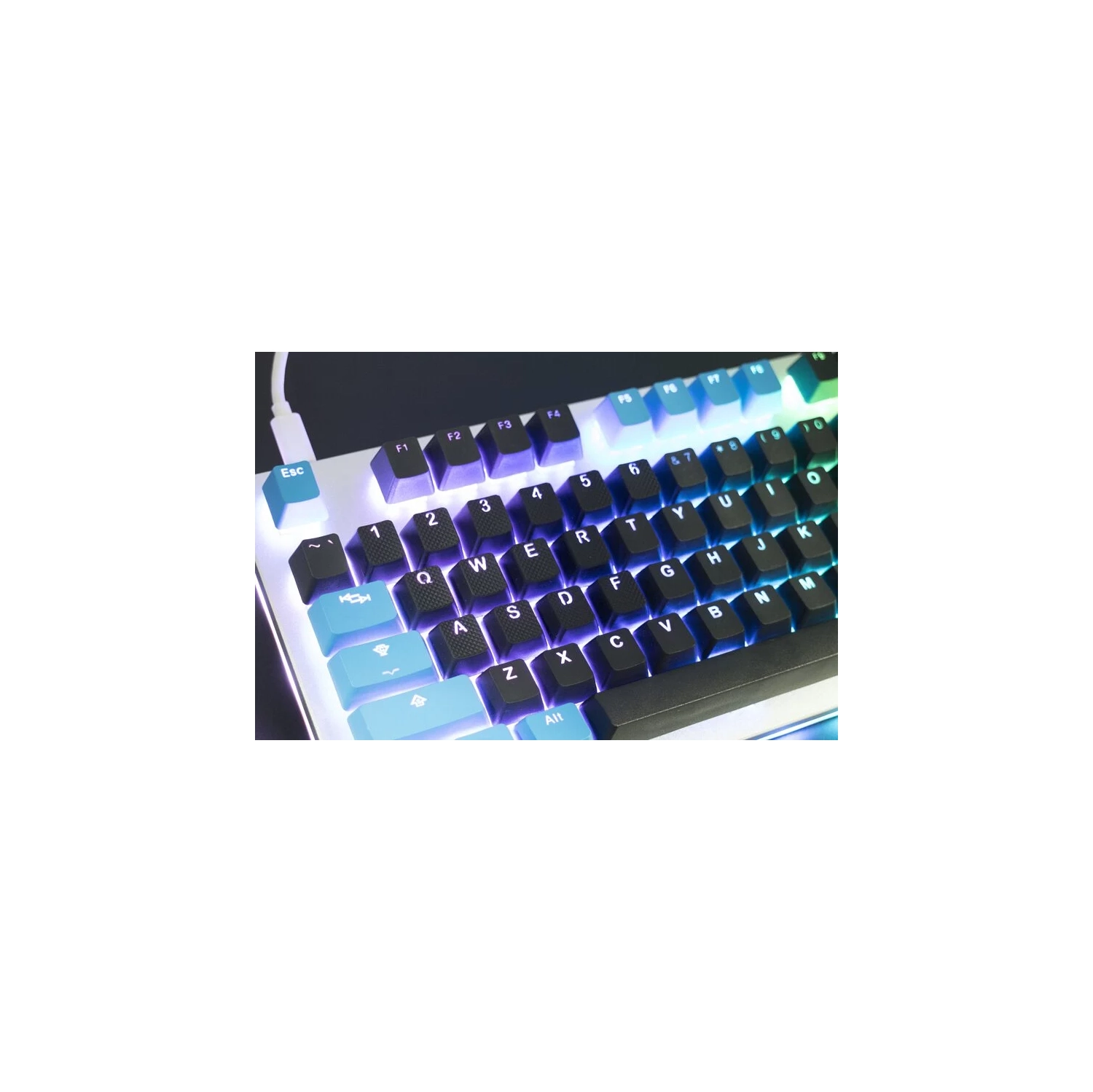 Tai-Hao Rubber Keycap set - Black - 18 pcs