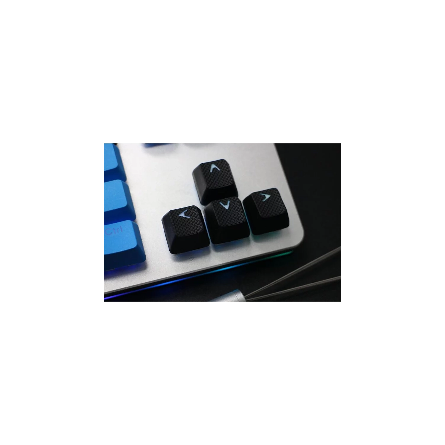 Tai-Hao Rubber Keycap set - Black - 18 pcs