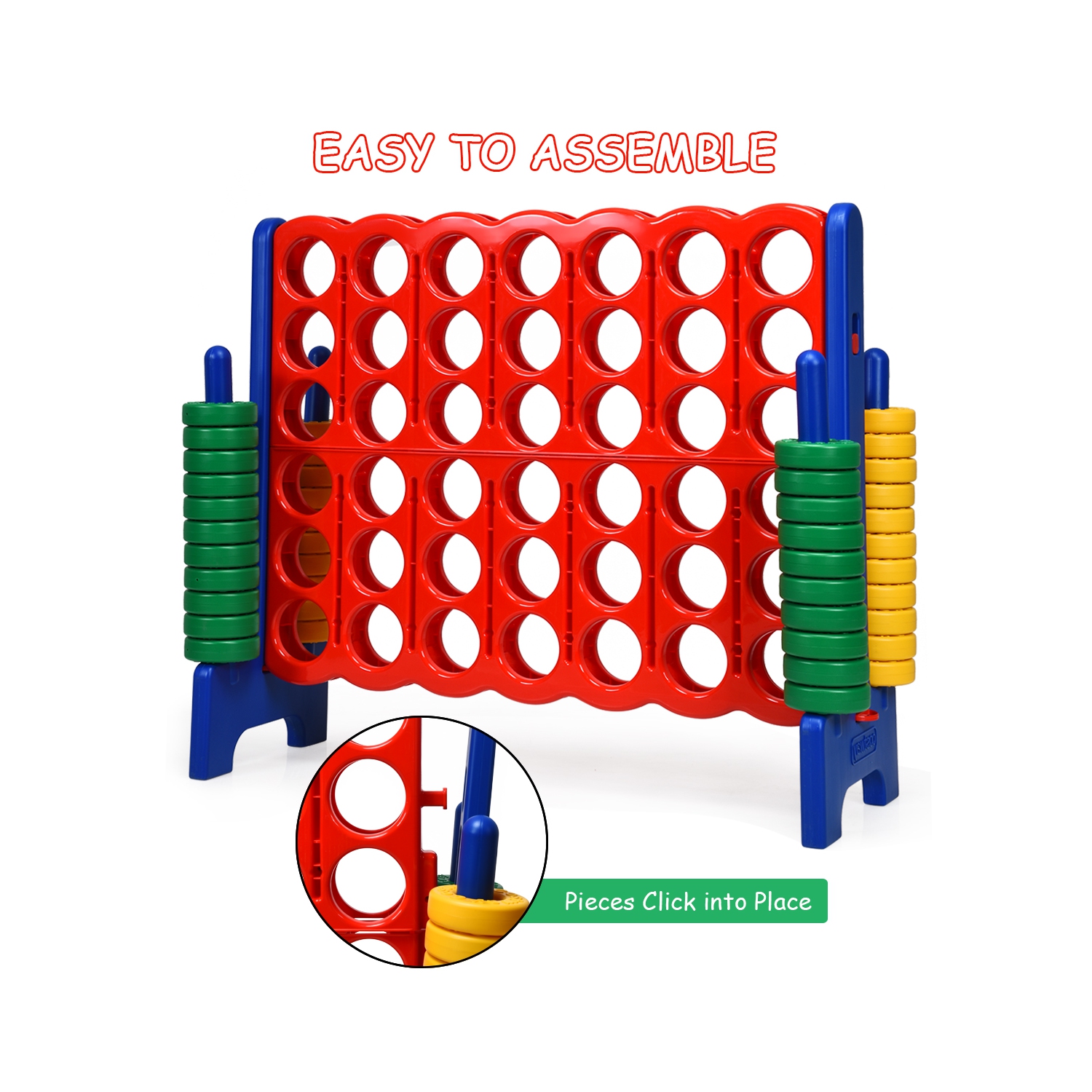 Costway Jumbo 4-to-Score 4 in A Row Giant Game Set Kids Adults Family Fun