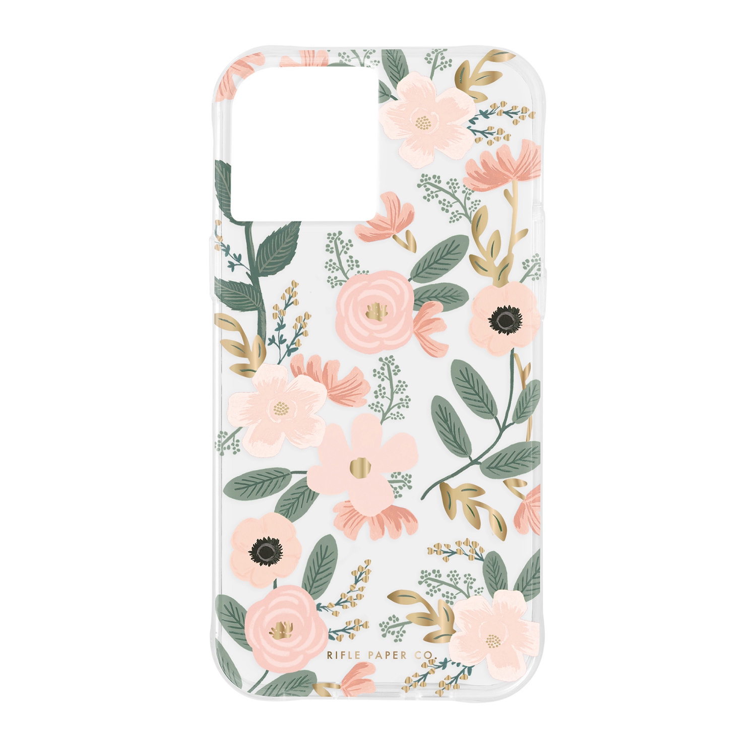 Rifle Paper Wildflowers Case compatible with iPhone: 12, 12 Pro - pink