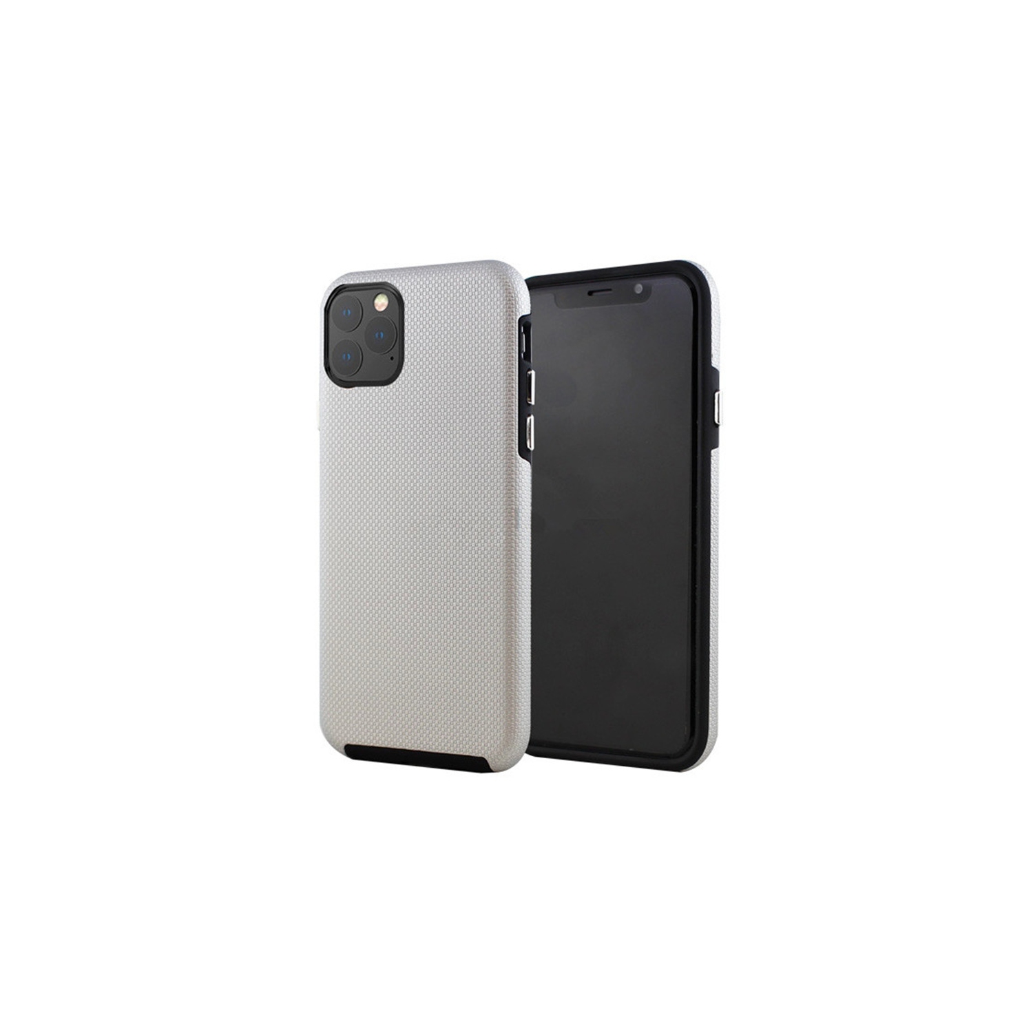 【CSmart】 Slim Fitted Hybrid Hard PC Shell Shockproof Scratch Resistant Case Cover for iPhone 12 mini, Silver