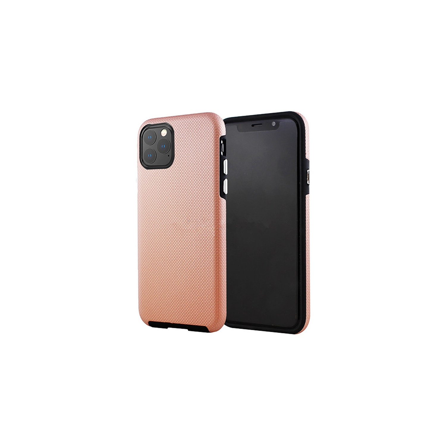 Étuis Coque rigide hybride et ajustée pour PC, antichoc et résistante aux rayures pour iPhone 12 Pro Max, or rose
