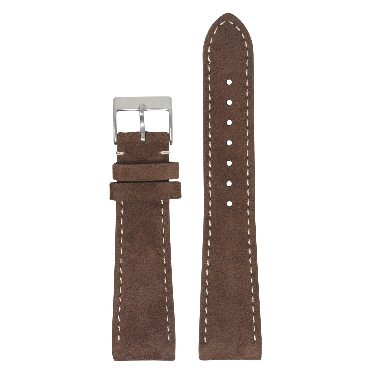 StrapsCo Classic Suede Watch Band Strap for Samsung Galaxy Watch 3 - Standard Length - 20mm - For 41mm Galaxy Watch3 - Brown