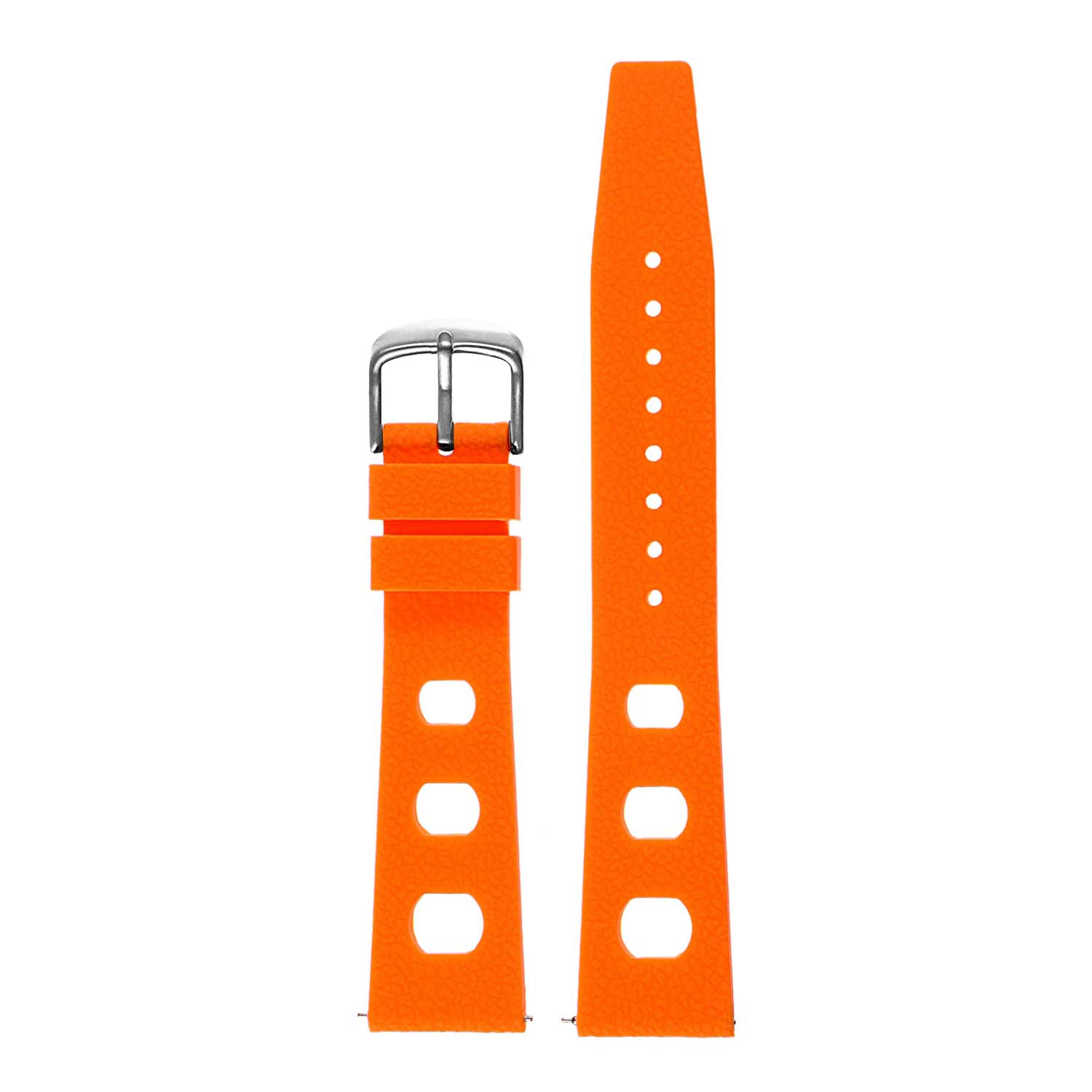 StrapsCo Vintage Style Rubber Rally Watch Band Strap for Samsung Galaxy Watch 3 - 20mm - For 41mm Galaxy Watch3 - Orange