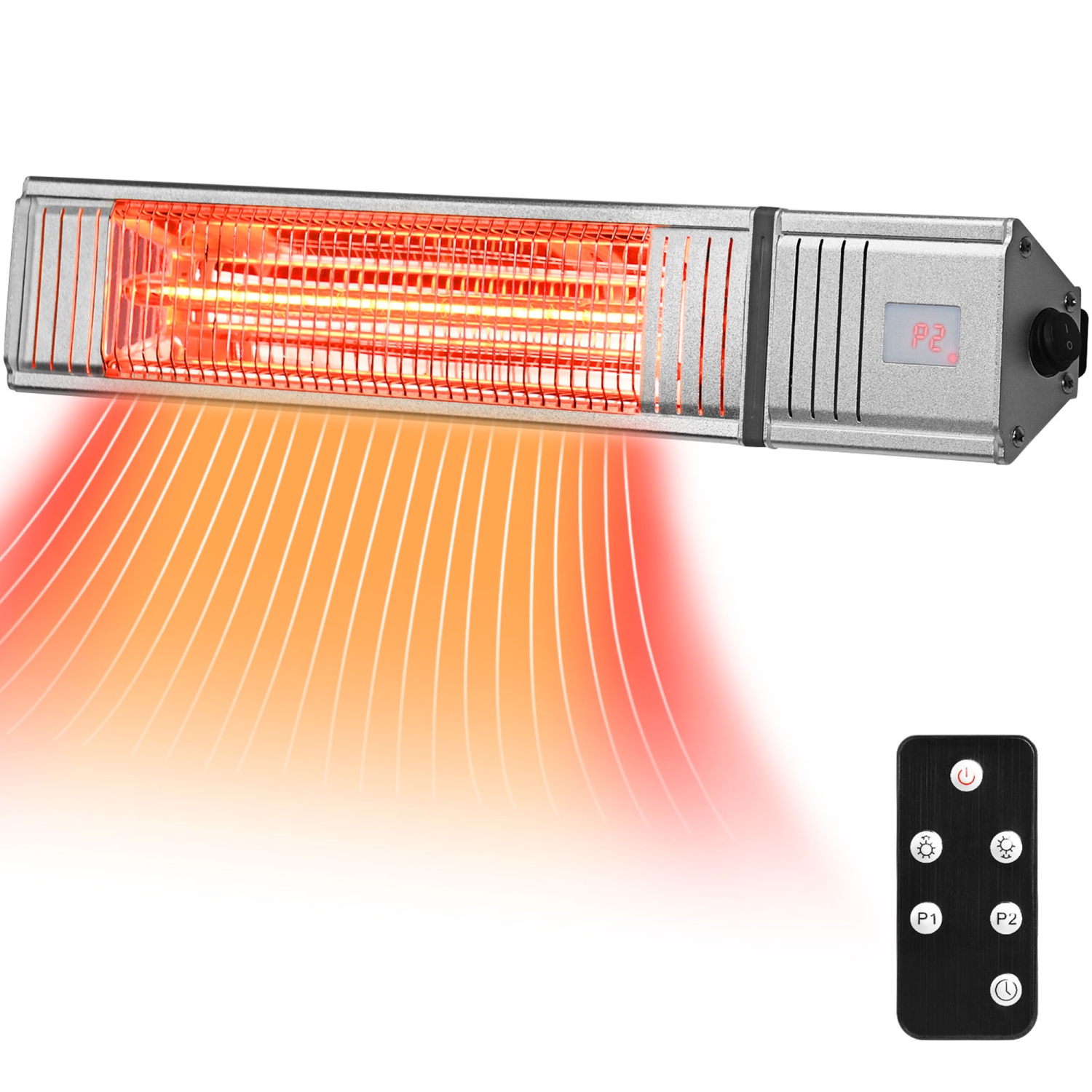 Gymax 1500W Infrared Wall Mount Space Heater Indoor Outdoor w/ Remote Control