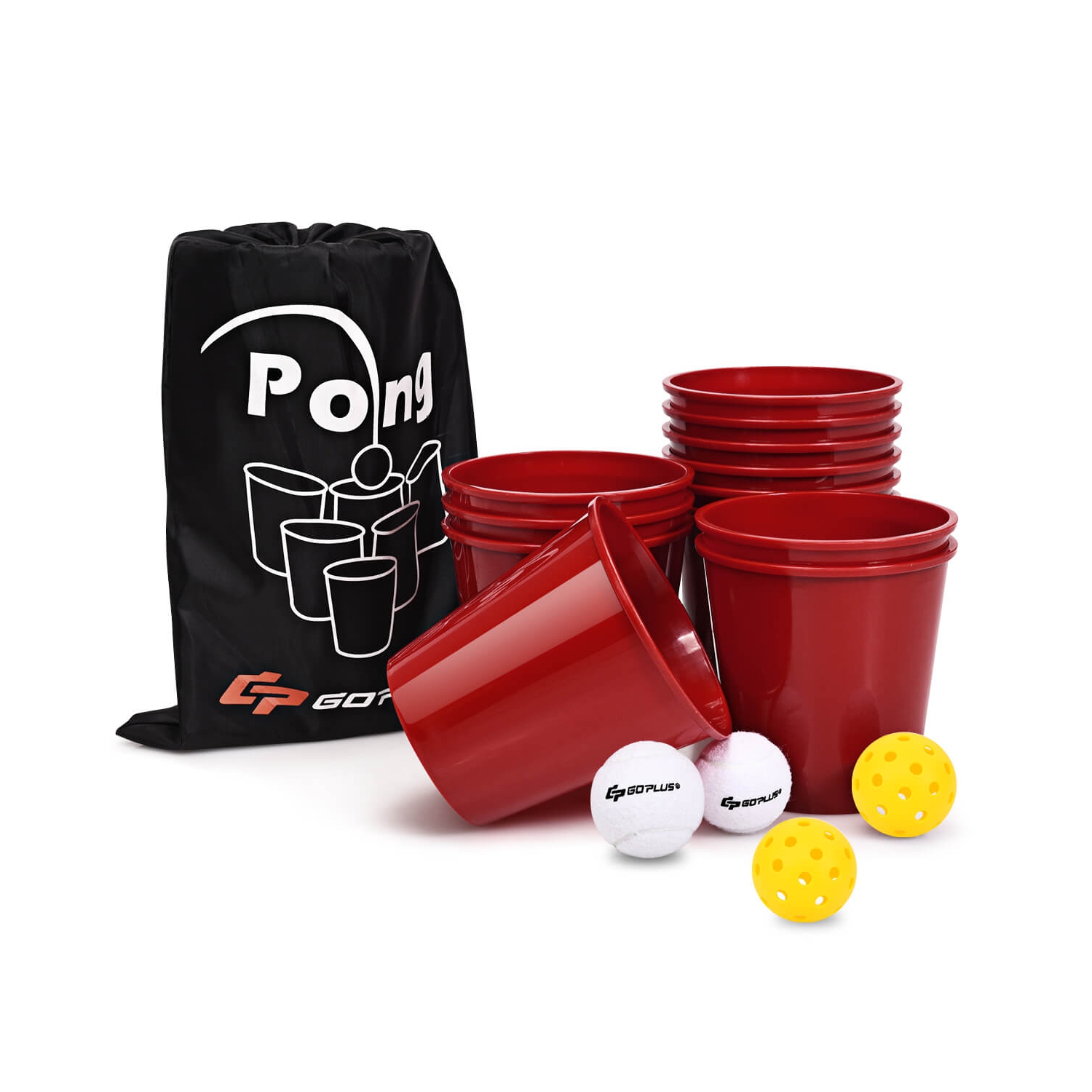 Goplus Yard Pong Giant Pong Game Set Carry Bag Outdoor Backyard Game