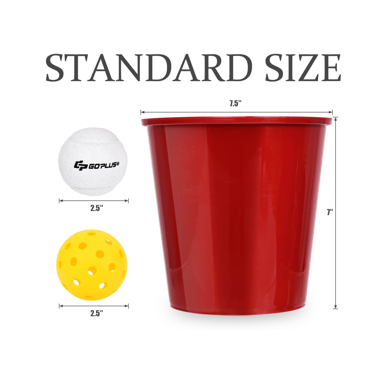 Goplus Yard Pong Giant Pong Game Set Carry Bag Outdoor Backyard Game