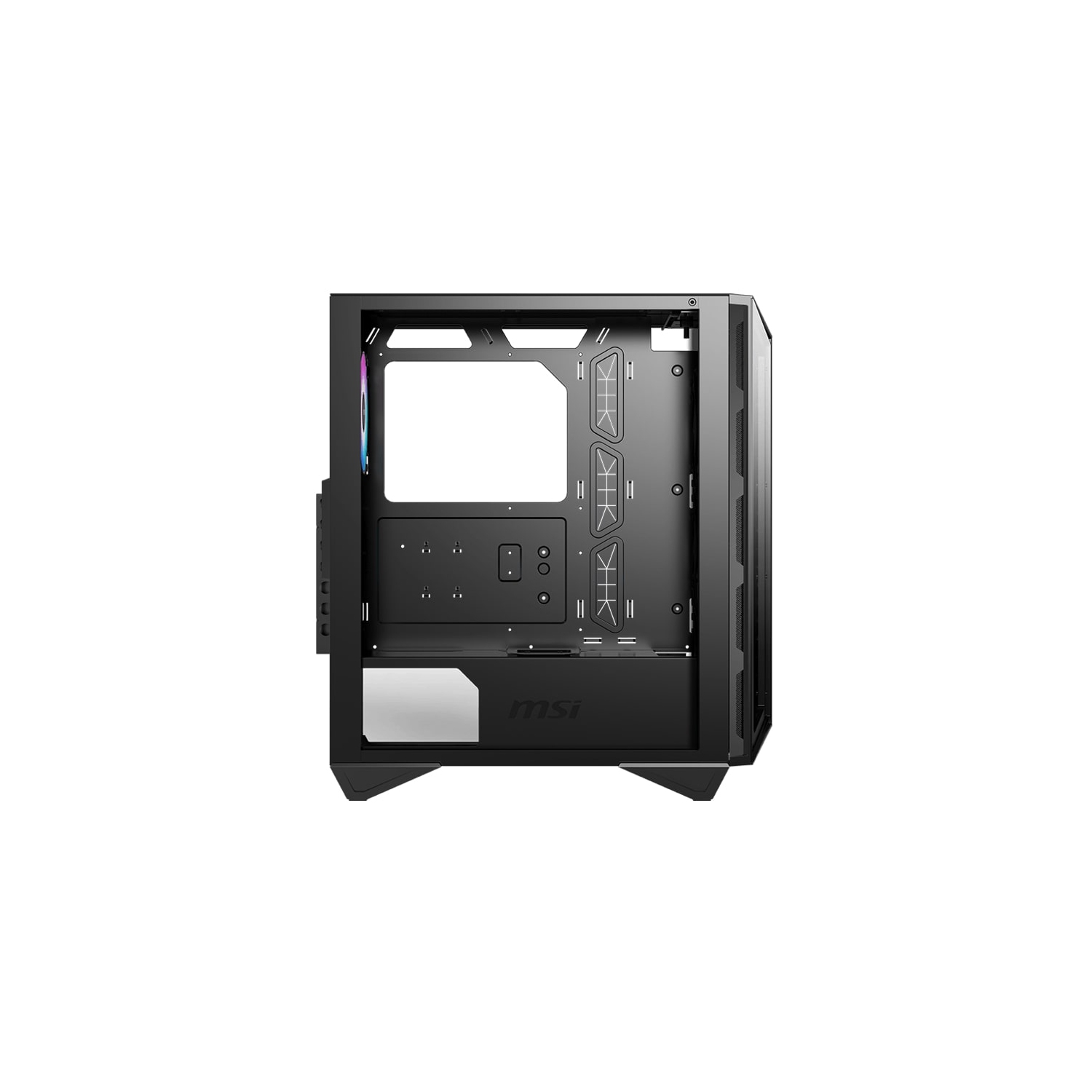 MSI MPG GUNGNIR 110R Mid-Tower PC Gaming Case – Tempered Glass Side Panel – RGB 120mm Fan – Liquid Cooling Support up to 360mm Radiator