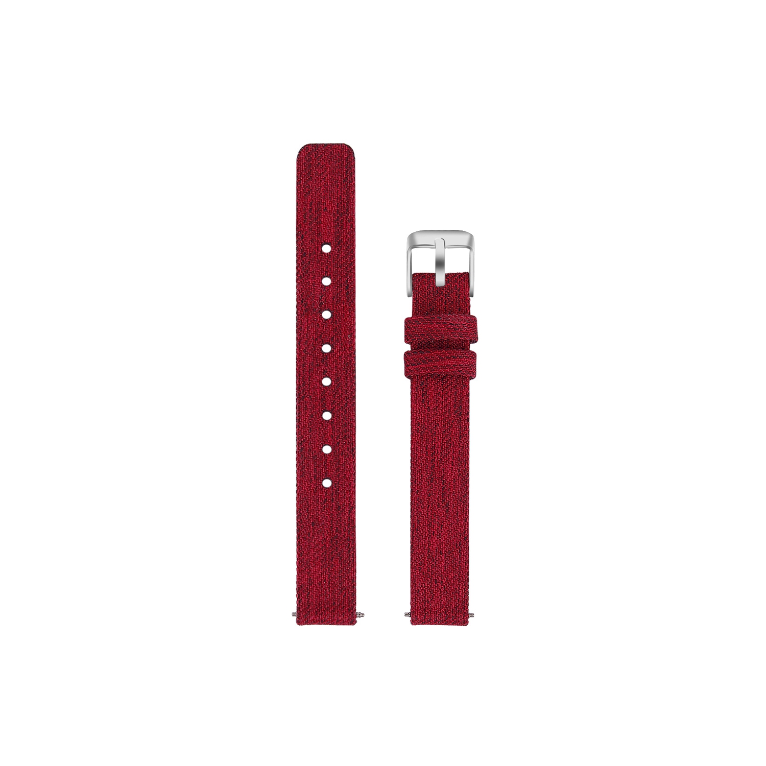 StrapsCo Canvas Watch Band Strap for Fitbit Inspire & Inspire HR - Short-Medium - Red